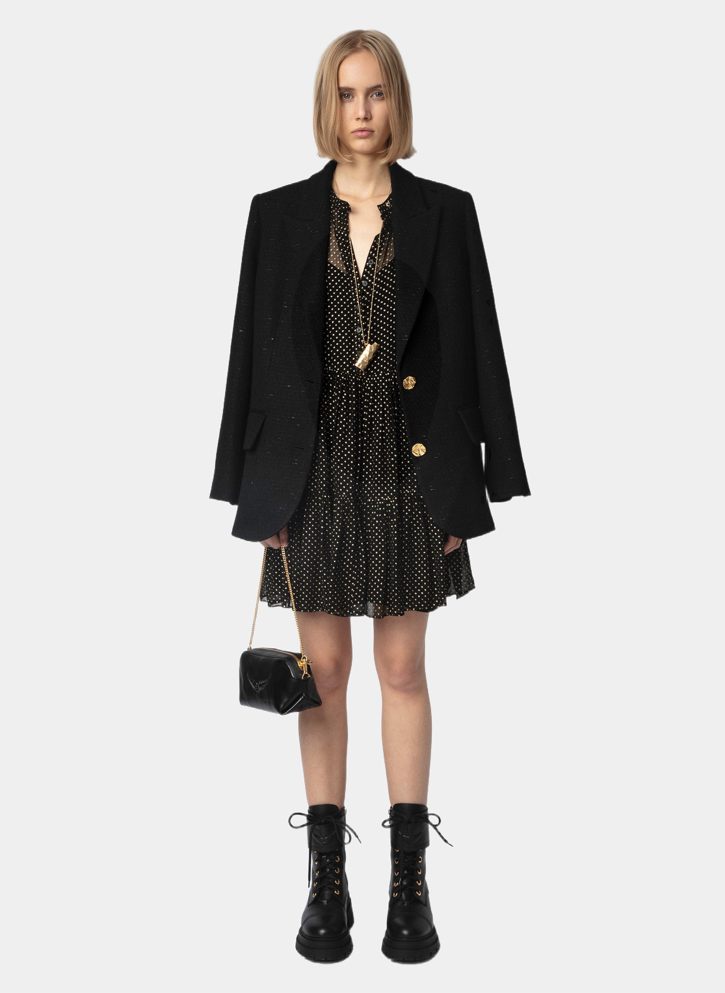 Kurzes transparentes Kleid ZADIG&VOLTAIRE Schwarz
