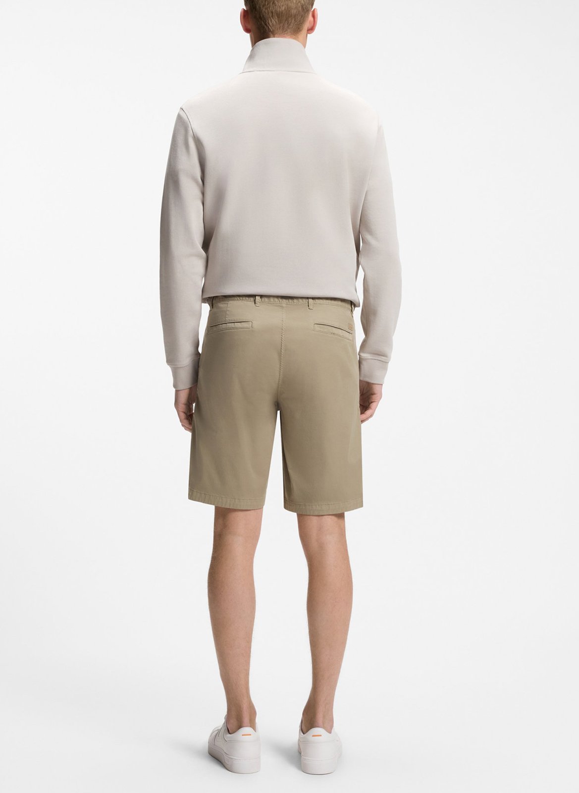 Straight cotton-blend shorts BOSS Brown
