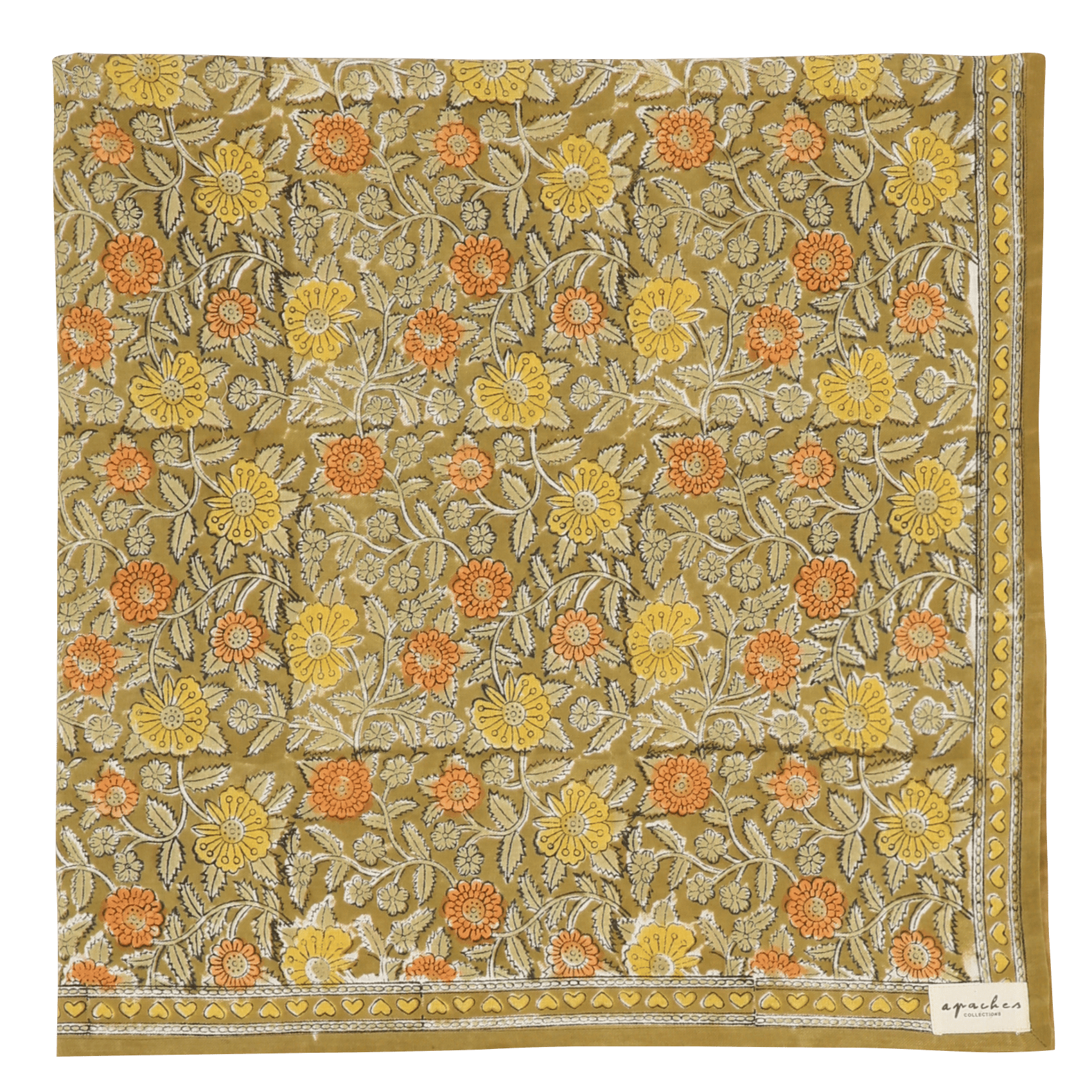Baumwolltuch mit Print APACHES COLLECTIONS Grun