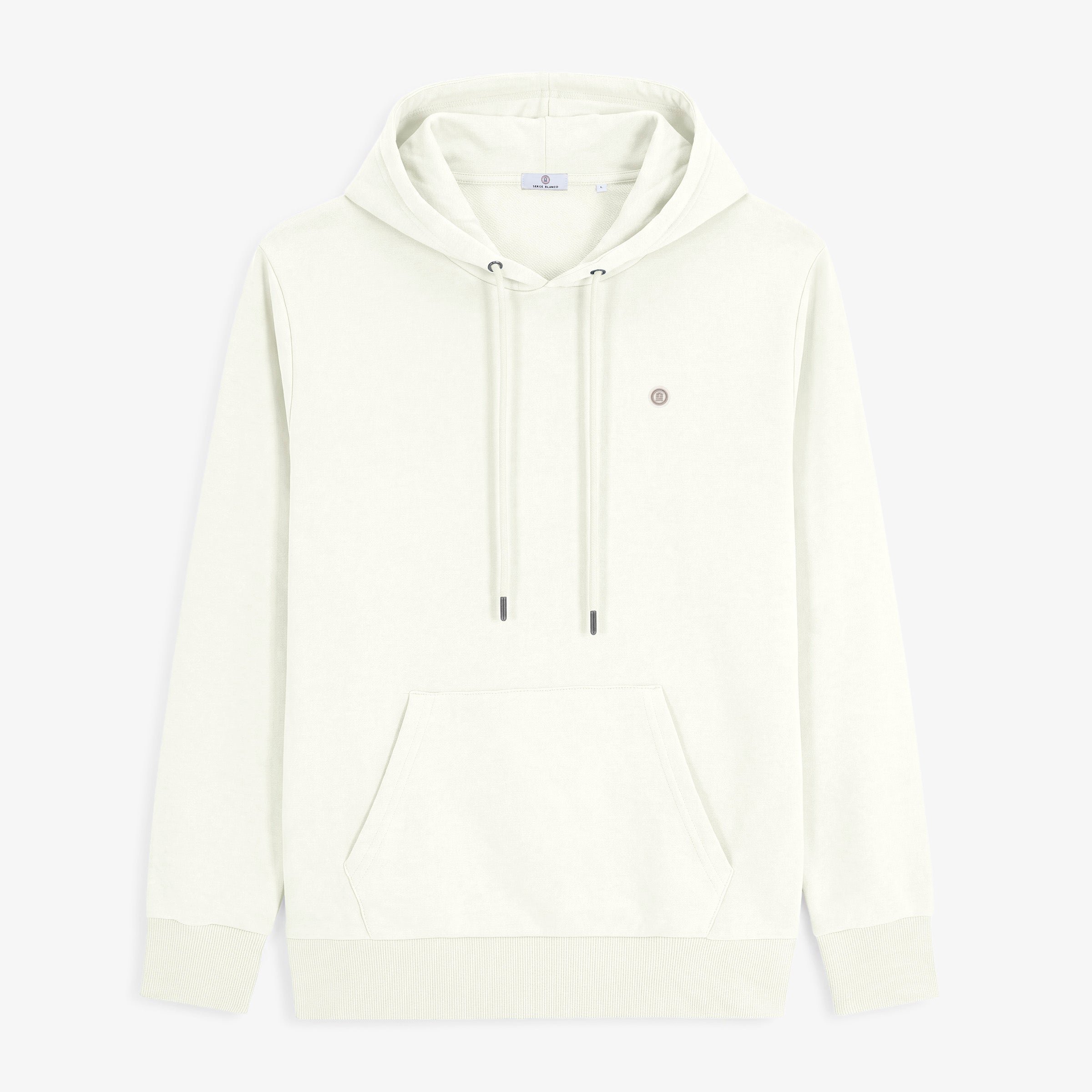 Cotton sweatshirt fabric hoodie SERGE BLANCO White