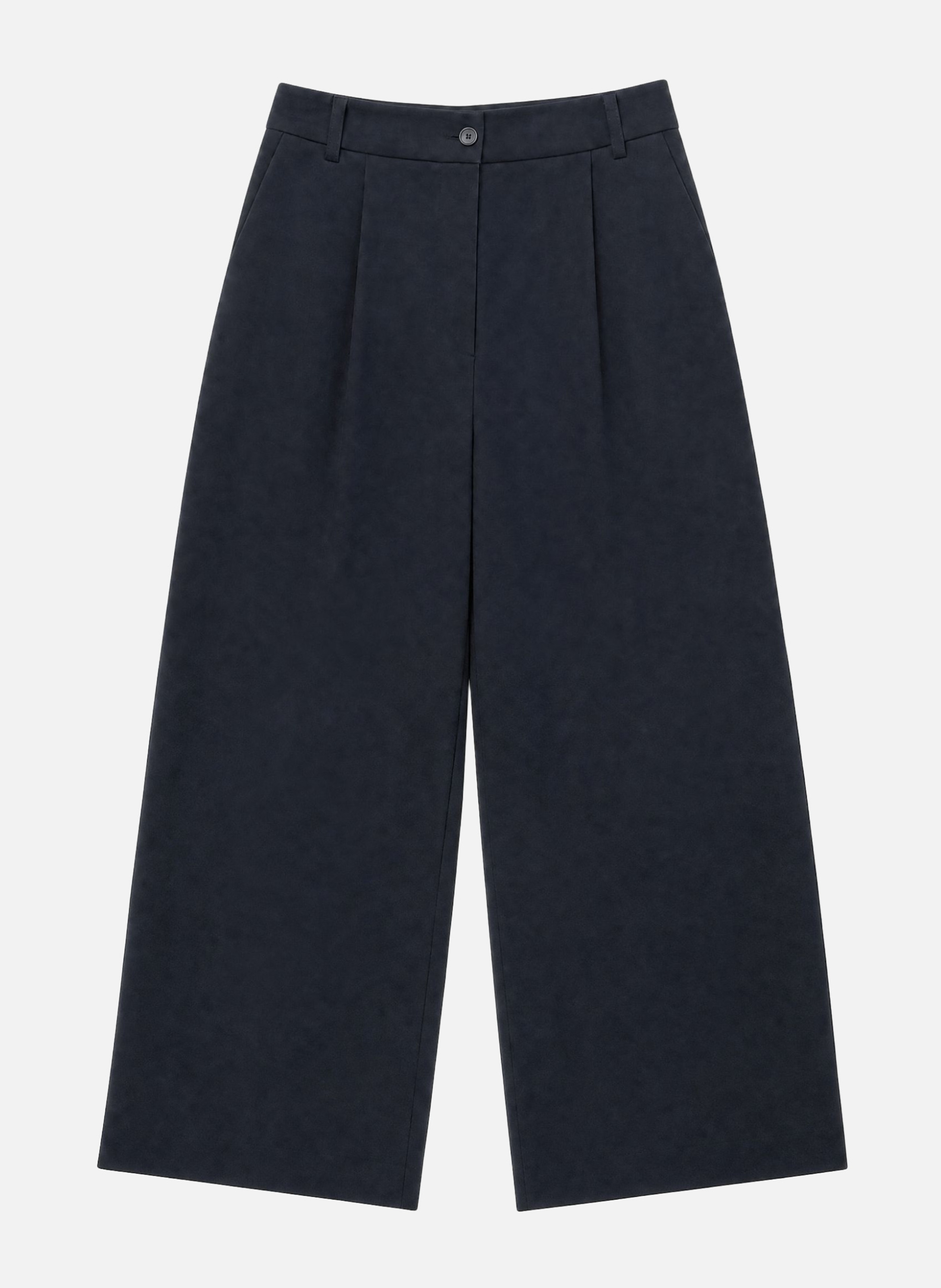 Wide-leg tailored wool blend trousers THE KOOPLES Black