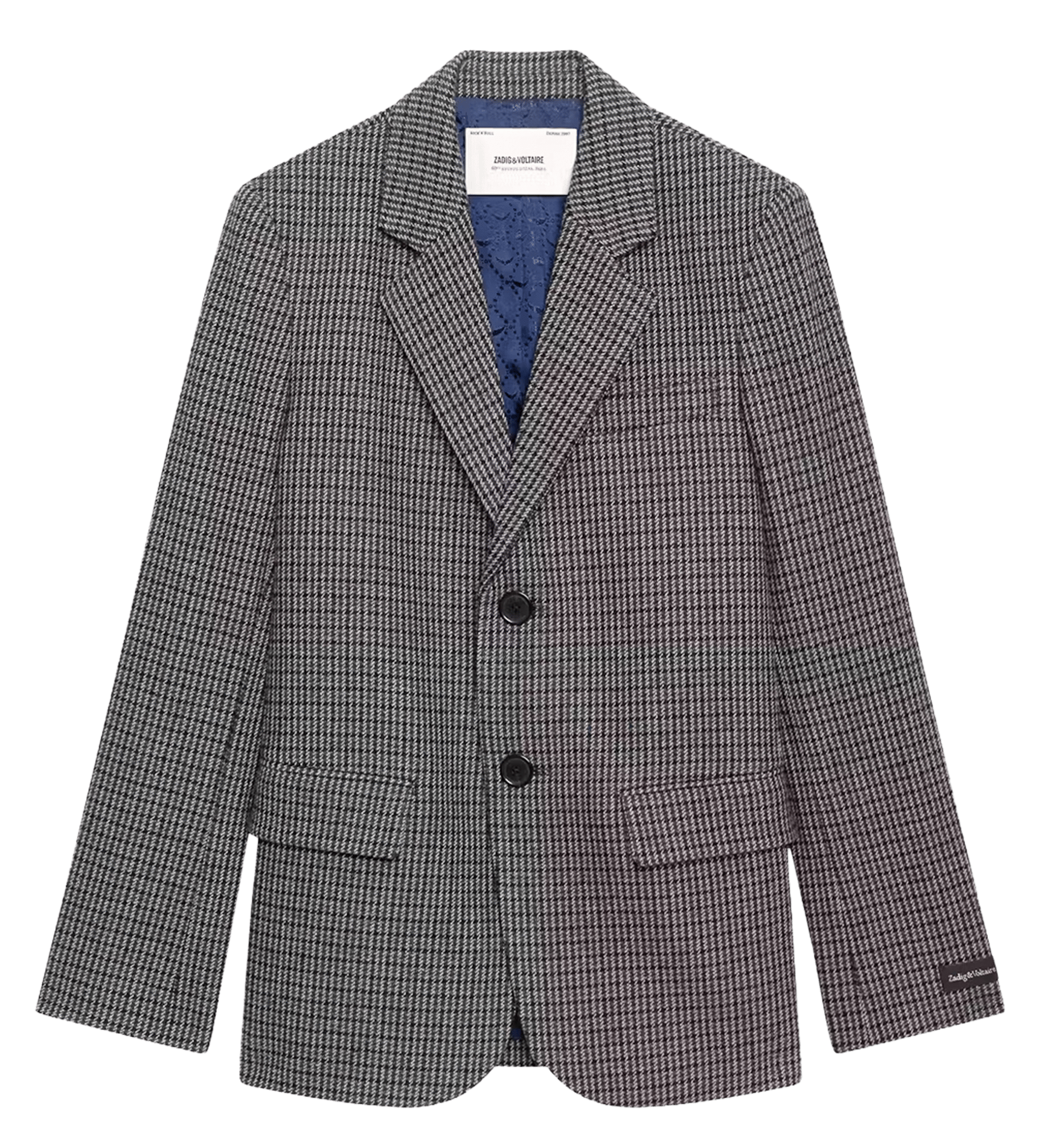 Getailleerd jasje met motief van wolmix ZADIG&VOLTAIRE Blauw