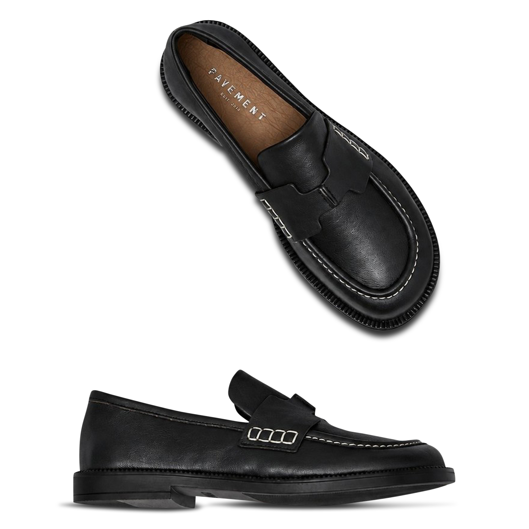 Plain leather loafers | Black PAVEMENT Women