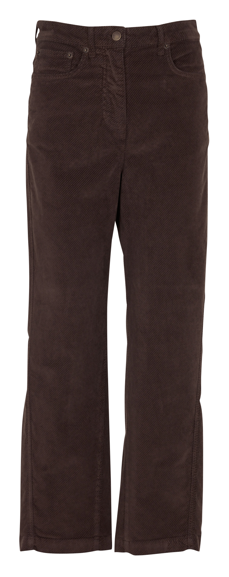Pantalon droit velours en coton mélangé MOMONI Marron
