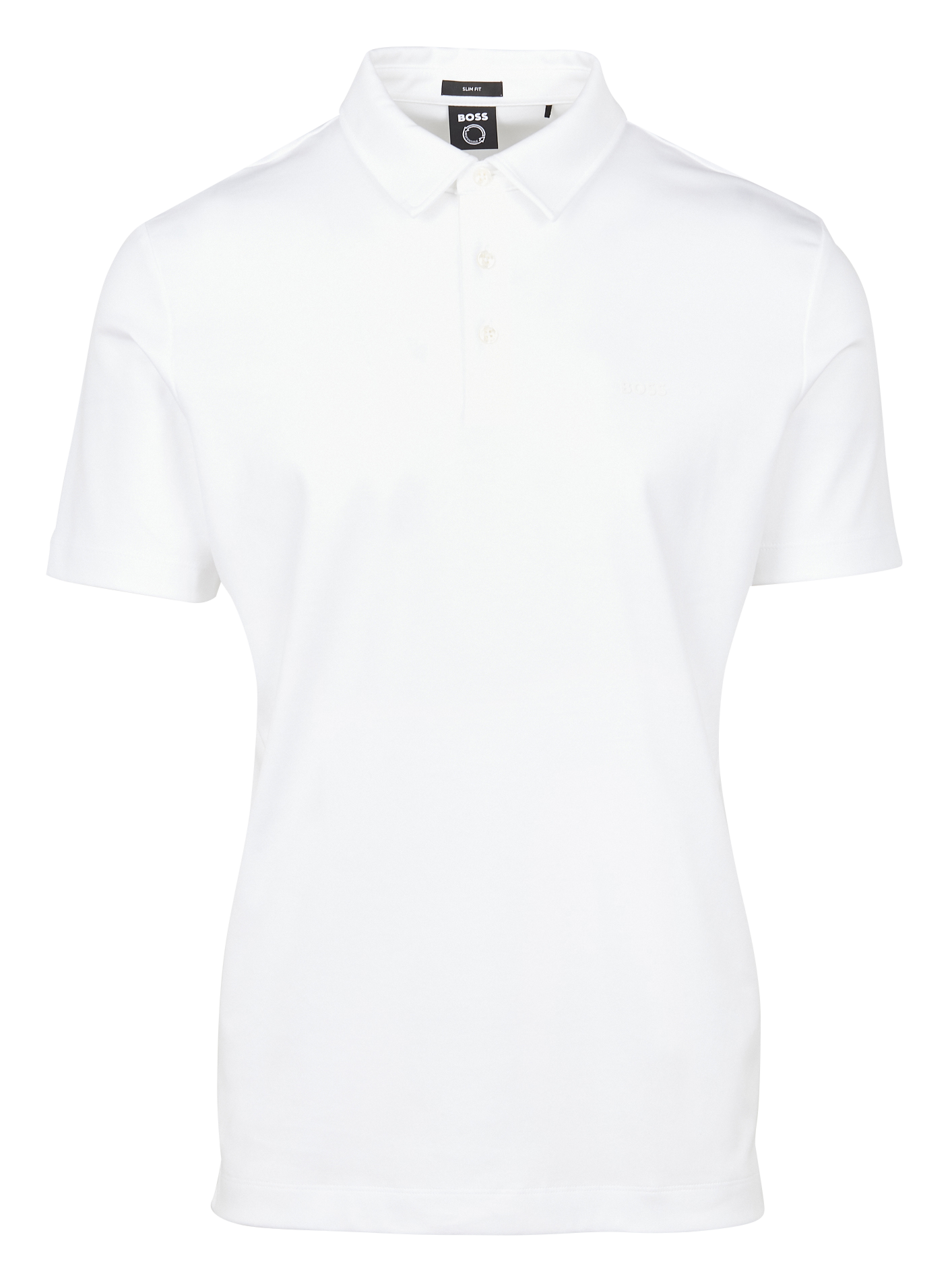 Slim-fit cotton polo shirt BOSS White