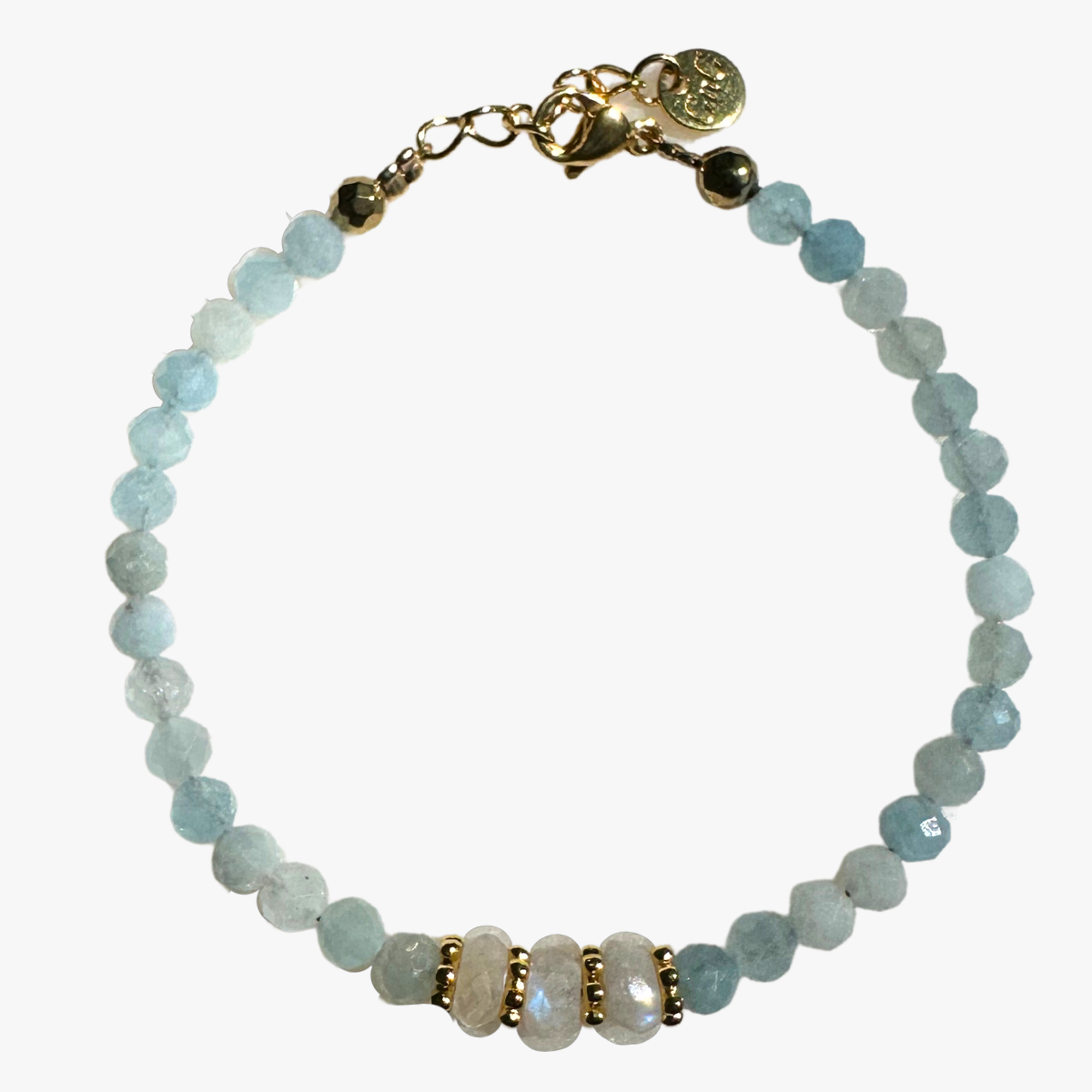 Aquamarine bracelet GINANDGER Green
