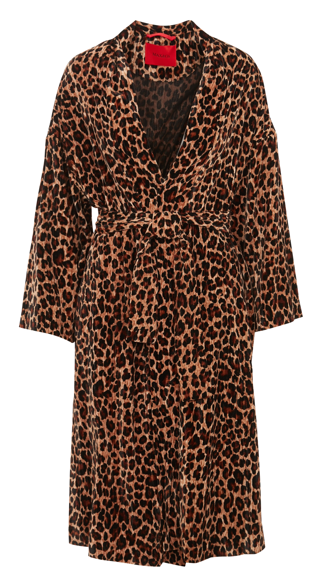 Manteau droit en velours imprimé MAX&Co. Multicolore