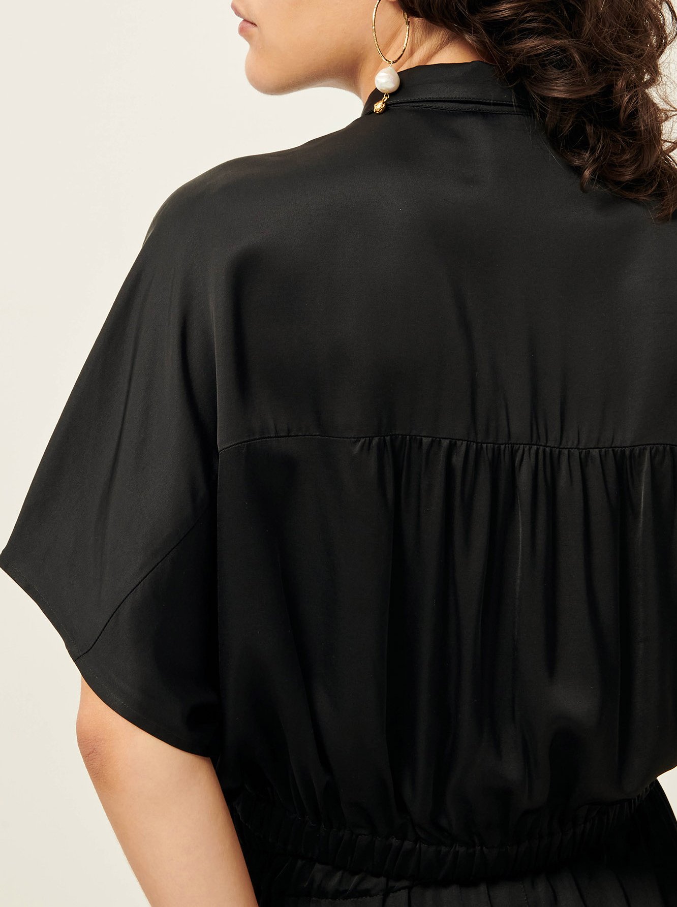 Straight shirt with classic collar SESSUN Black