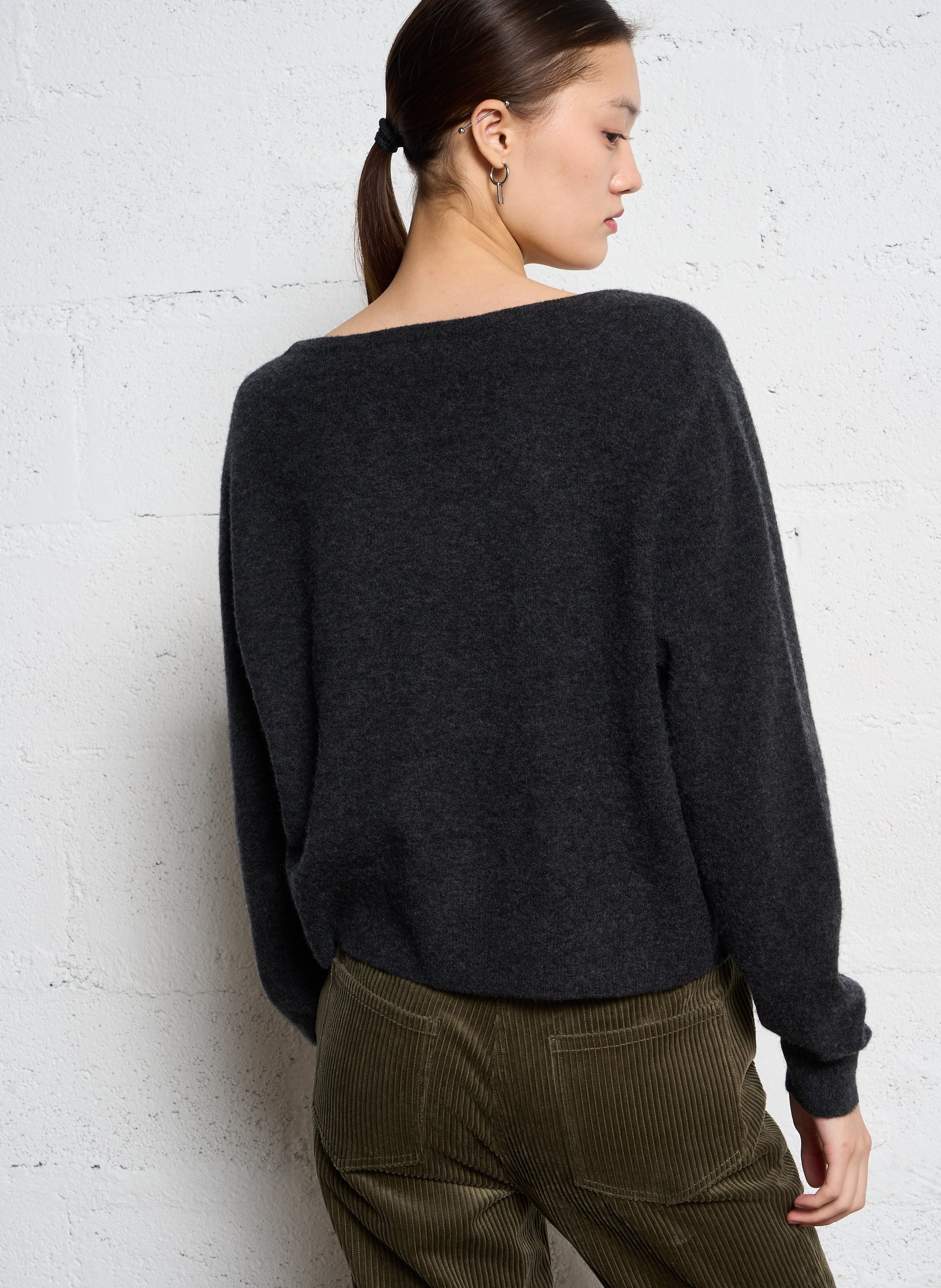 Pull ample en laine mélangée AMERICAN VINTAGE Noir