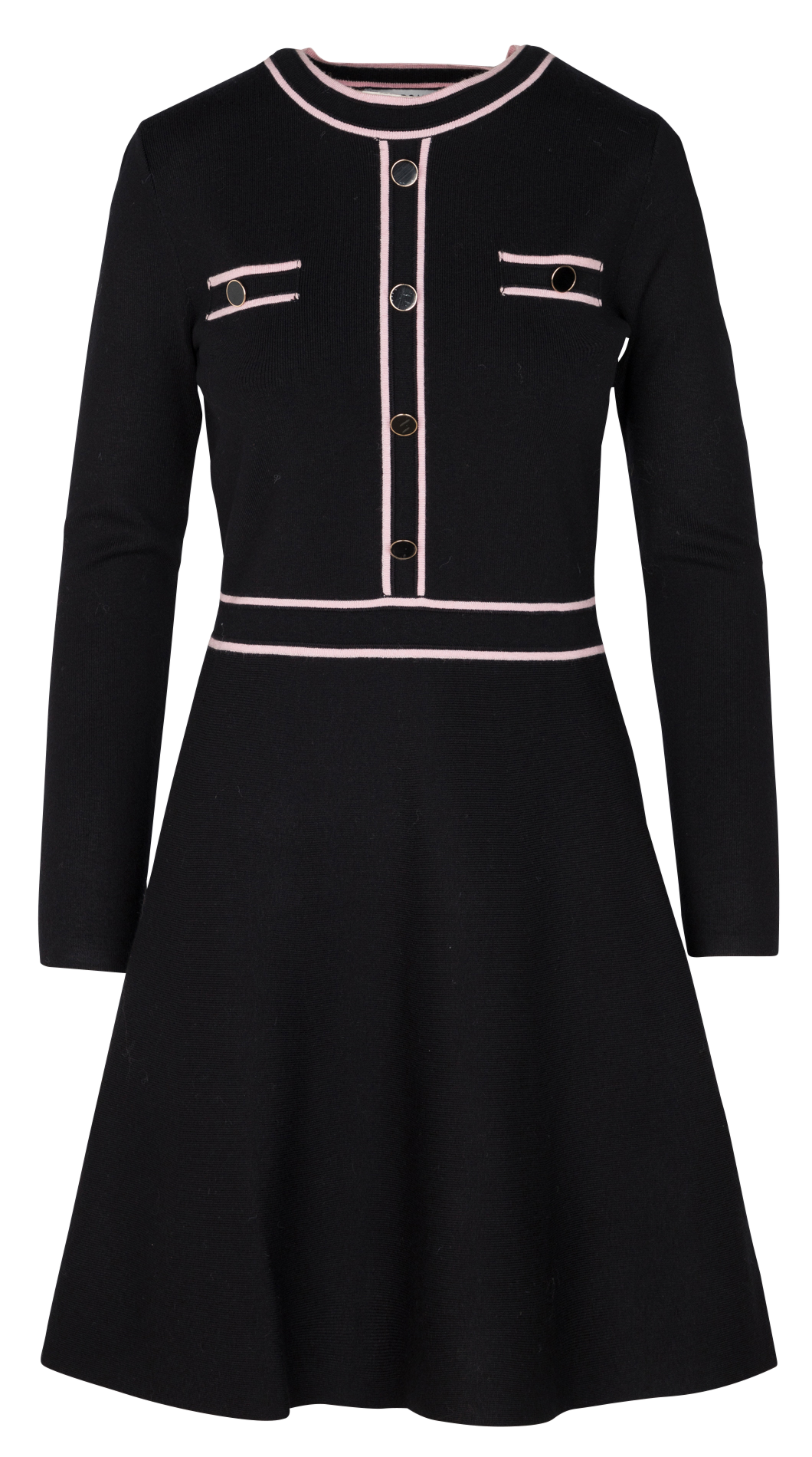 Robe courte cintrée en tricot  MORGAN Noir