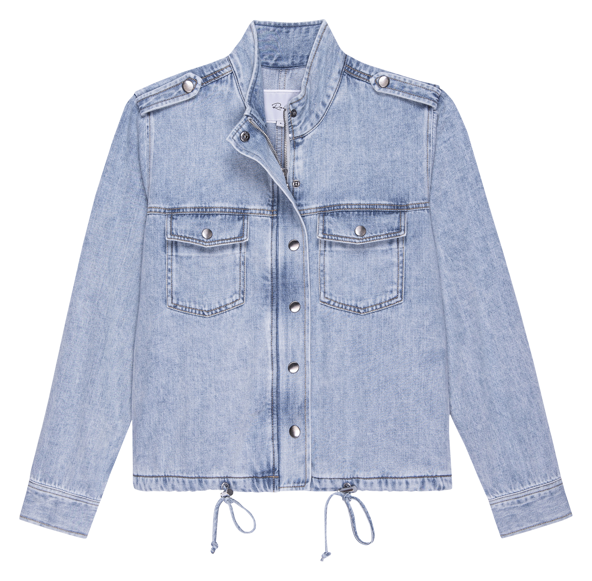 High-neck cotton-blend jacket RAILS Blue