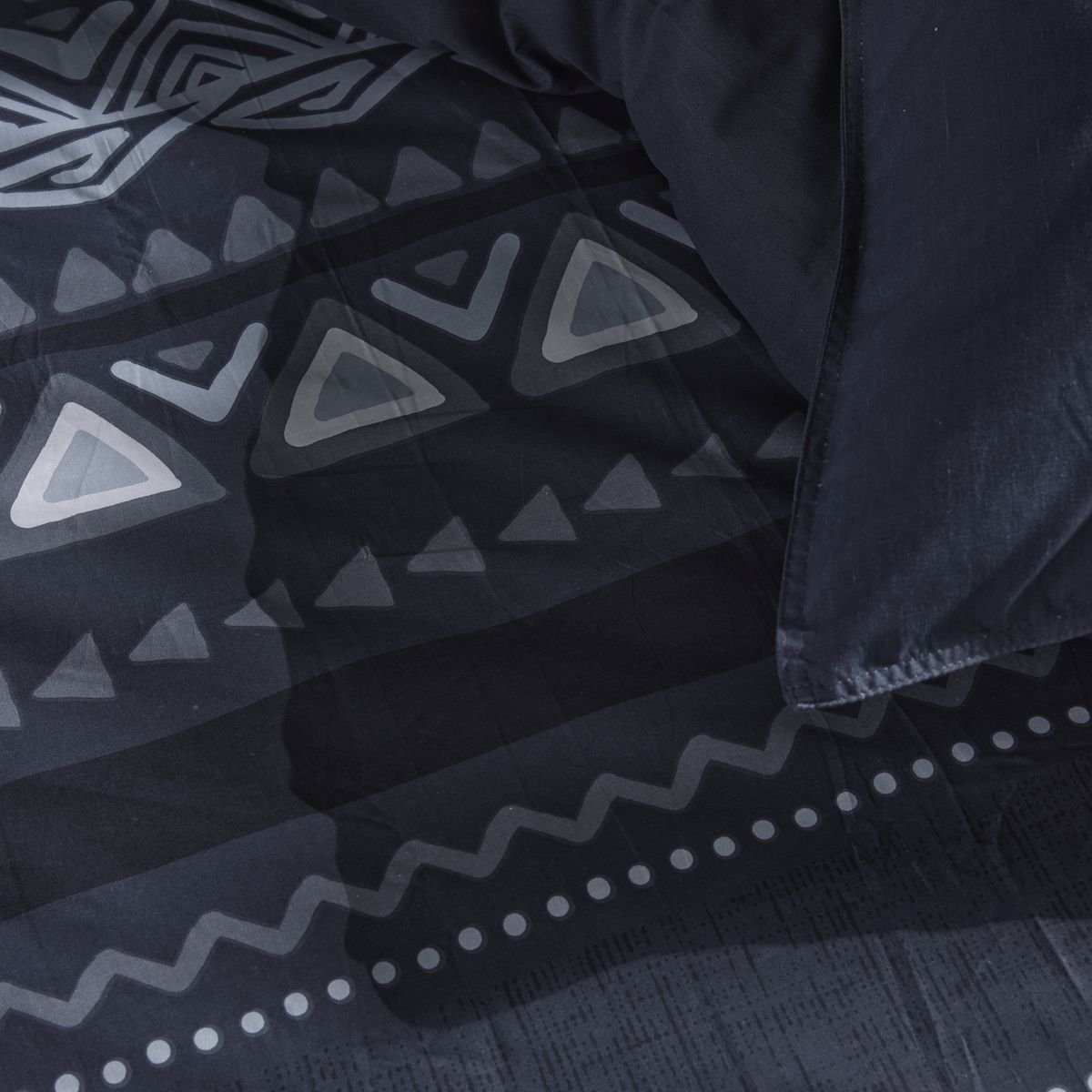 Zippered cotton printed bedding set TODAY LINGE DE MAISON Grey