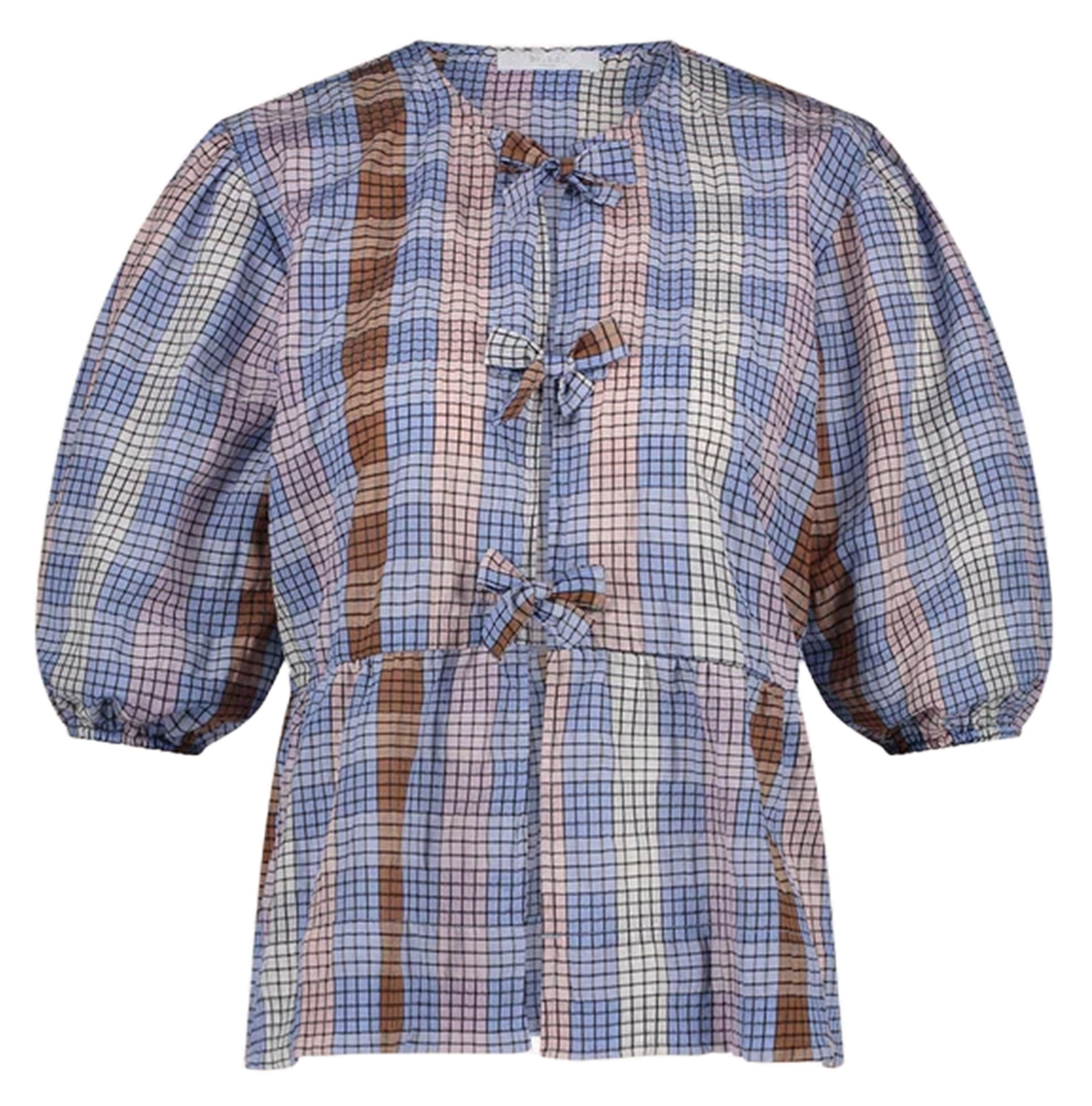 Printed loose-fitting blouse with bows BY BAR Purple