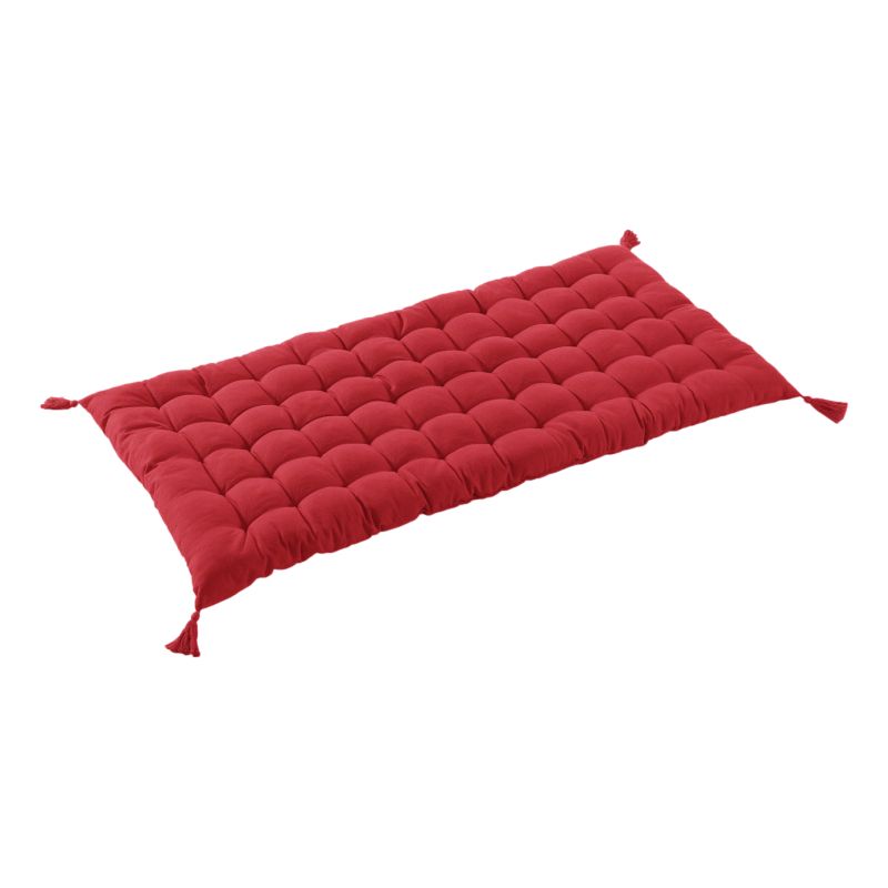 Floor cushion with water-repellent pompons L'EFFET PAPILLON