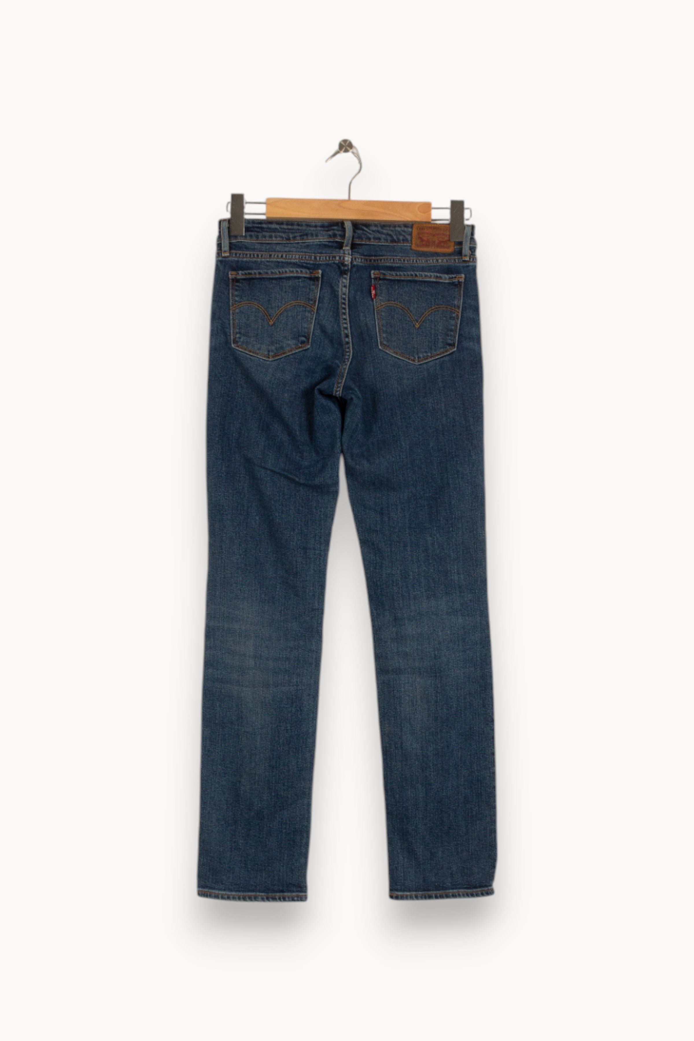 Cropped slim jeans with studs LEVI'S - Seconde main Blue