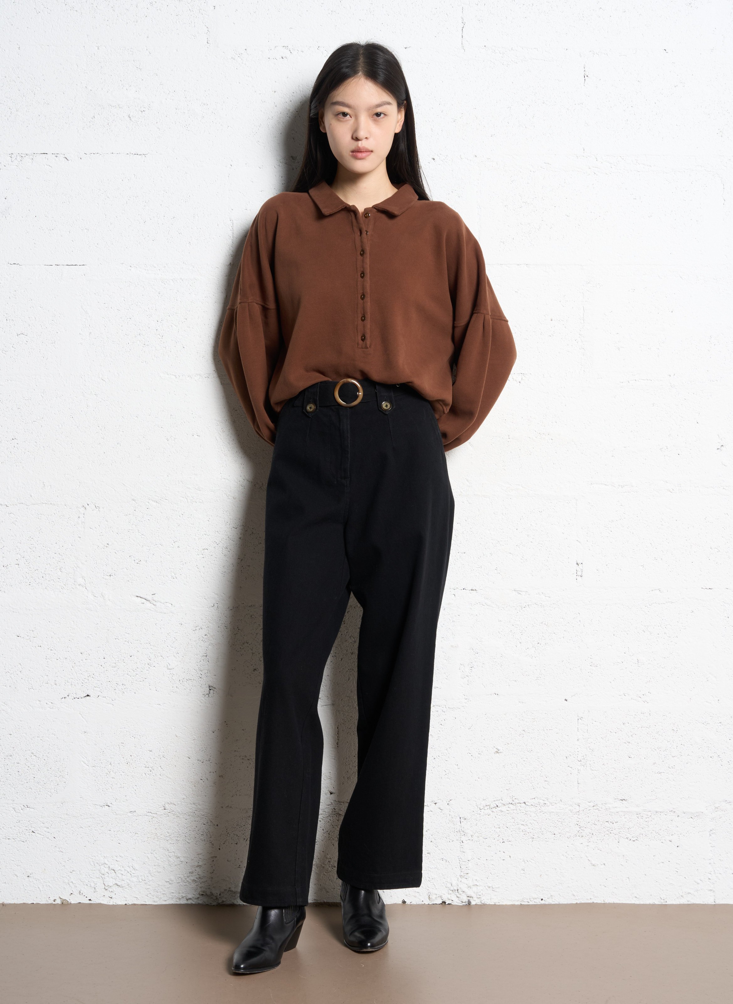 Weit geschnittene Jeans EMILE ET IDA Schwarz