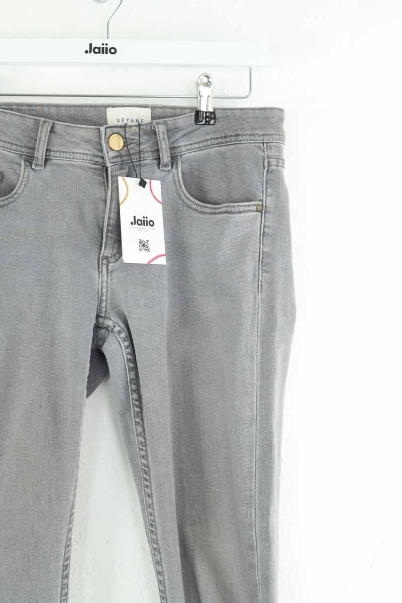 Cotton skinny jeans SEZANE - Seconde main Grey