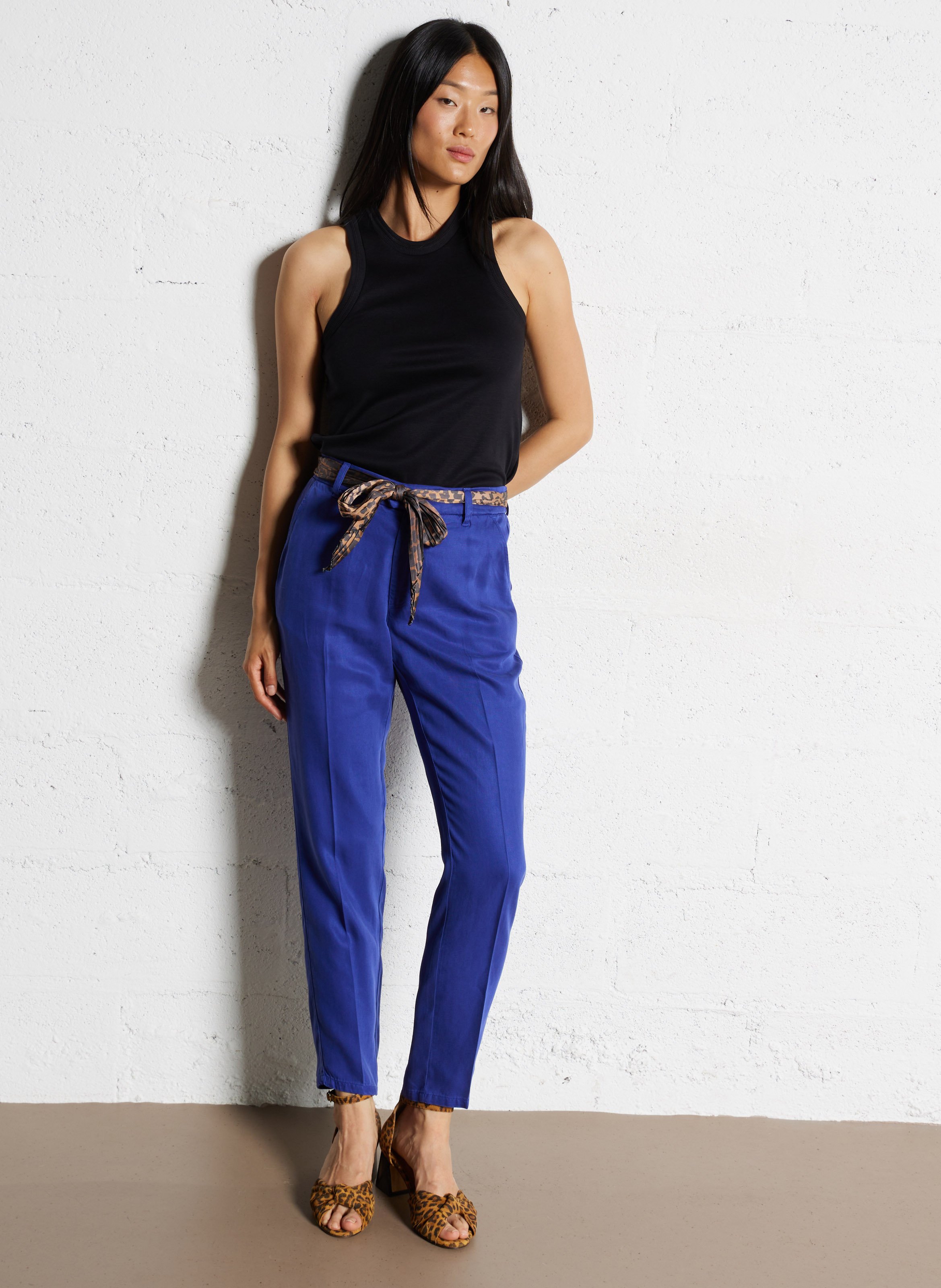 Printed suede leather heeled sandals BOBBIES Multicolored