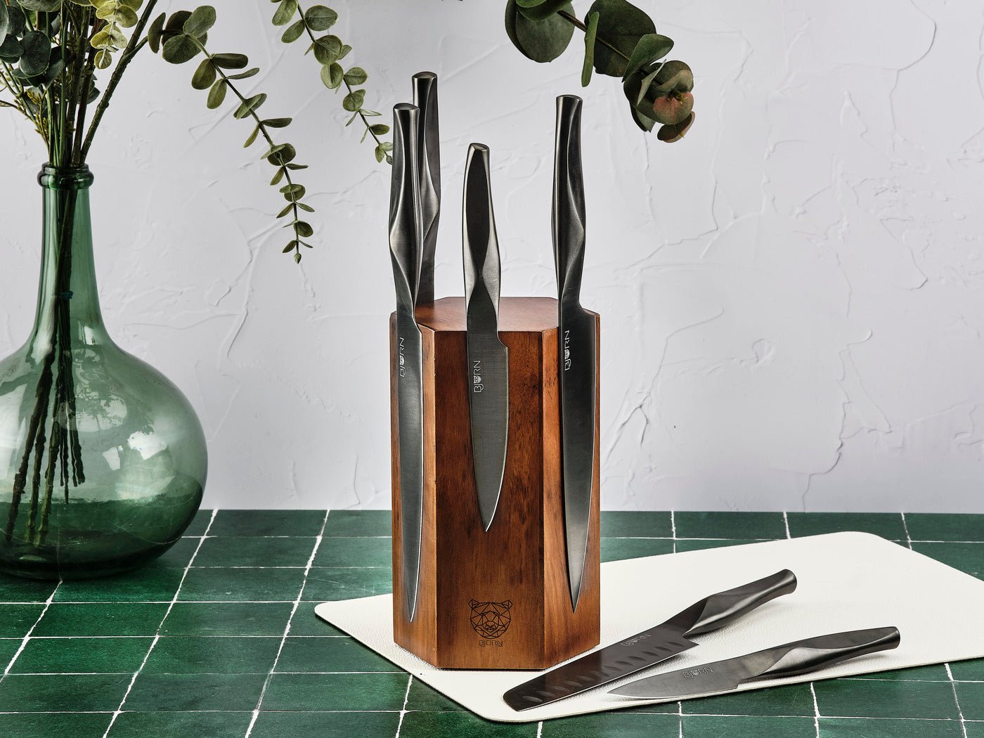 Larus Imatra Kitchen Knife Set - 7 pieces BJORN Grey