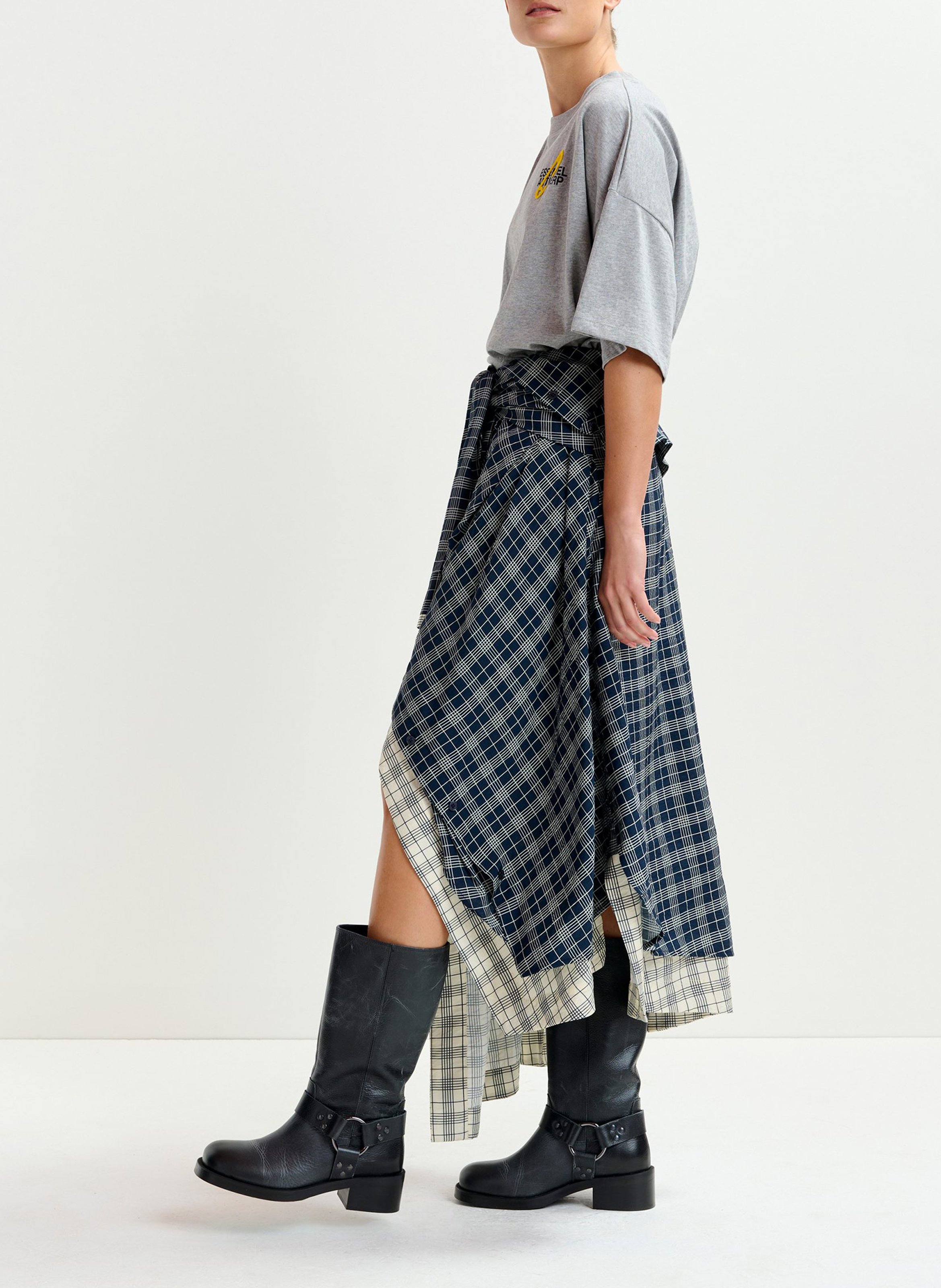 Round-neck organic cotton T-shirt ESSENTIEL ANTWERP Grey