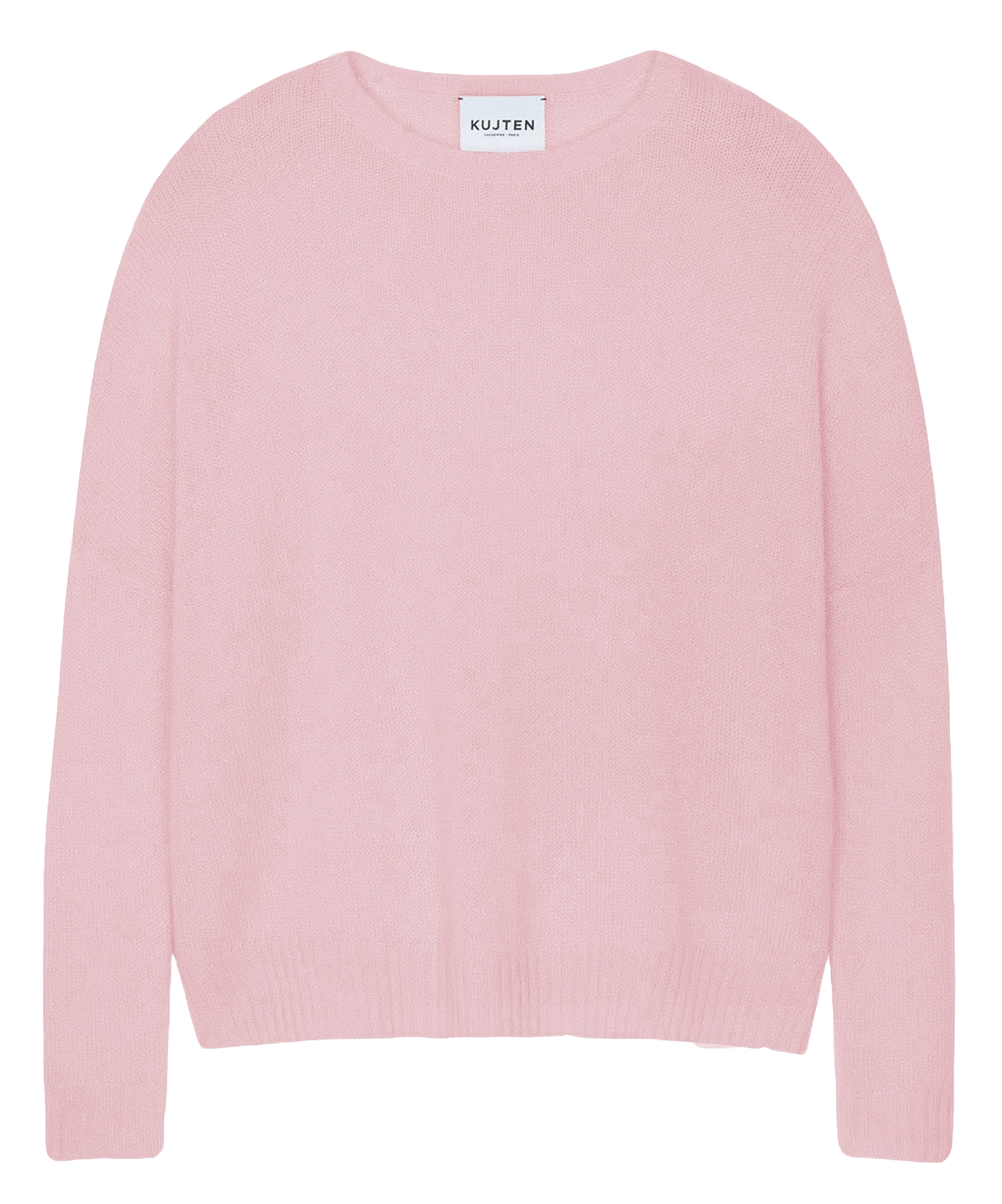 Pull col rond oversize en cachemire KUJTEN Rose