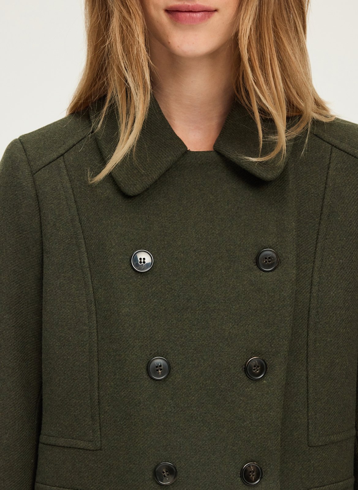 Alpaca wool coat  PABLO Khaki