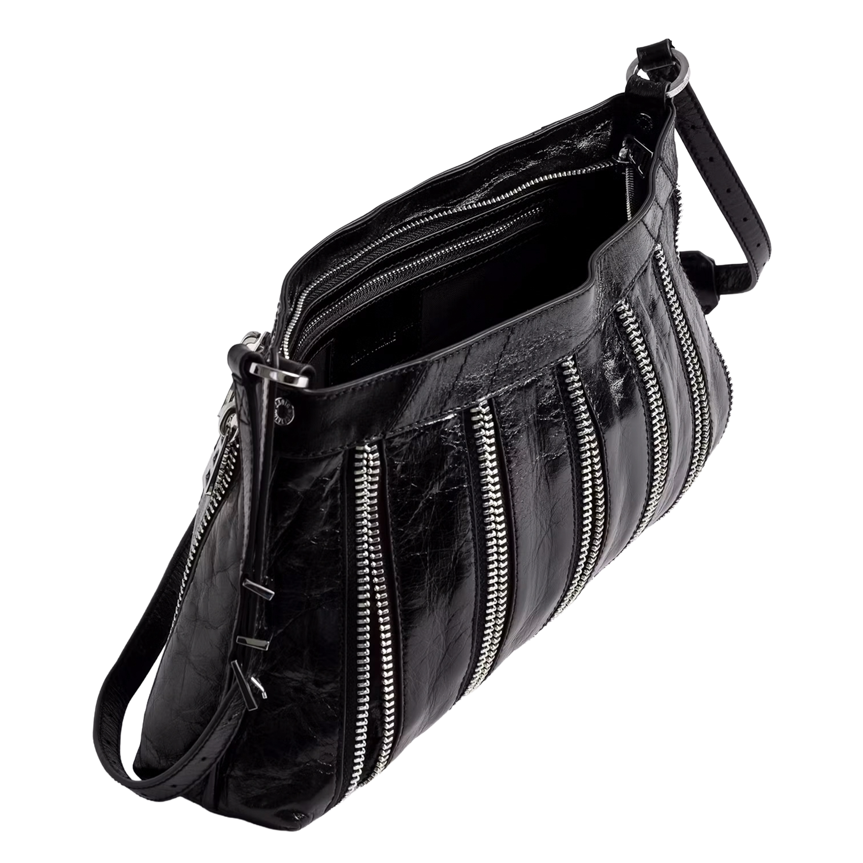 Leren clutch ZADIG&VOLTAIRE Zwart