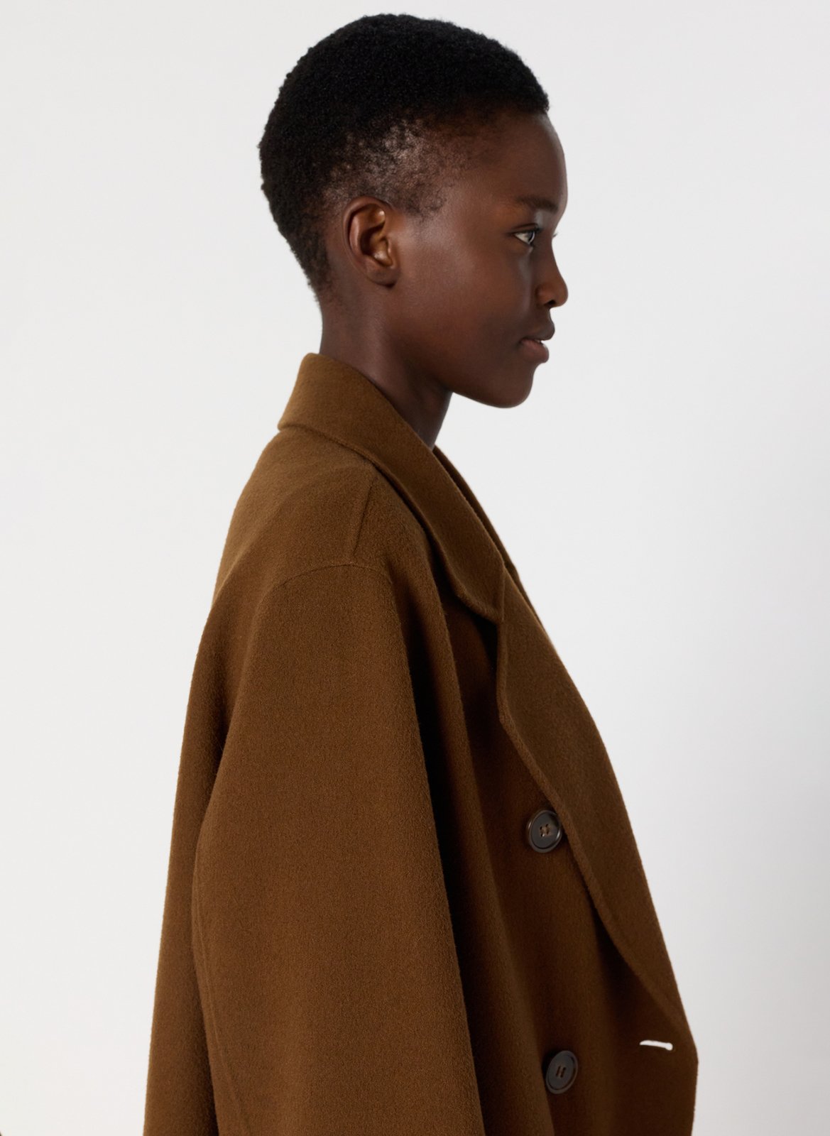 Langer Wollmantel mit Reverskragen GERARD DAREL Braun