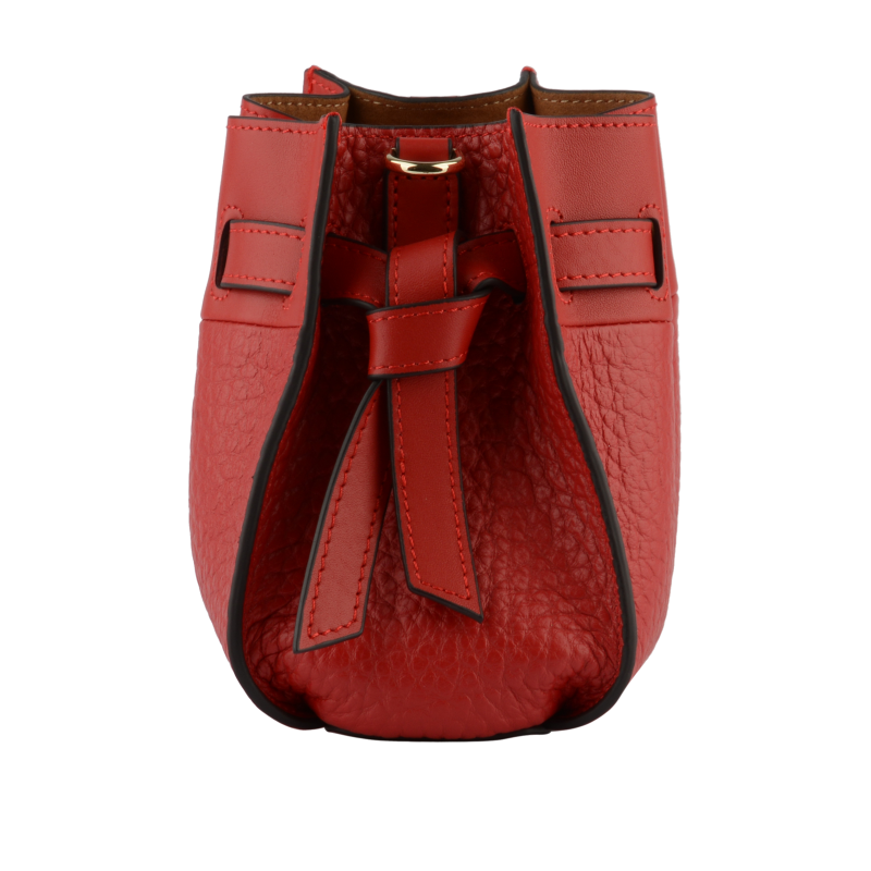 Shoulder bag - cowhide leather POURCHET Red