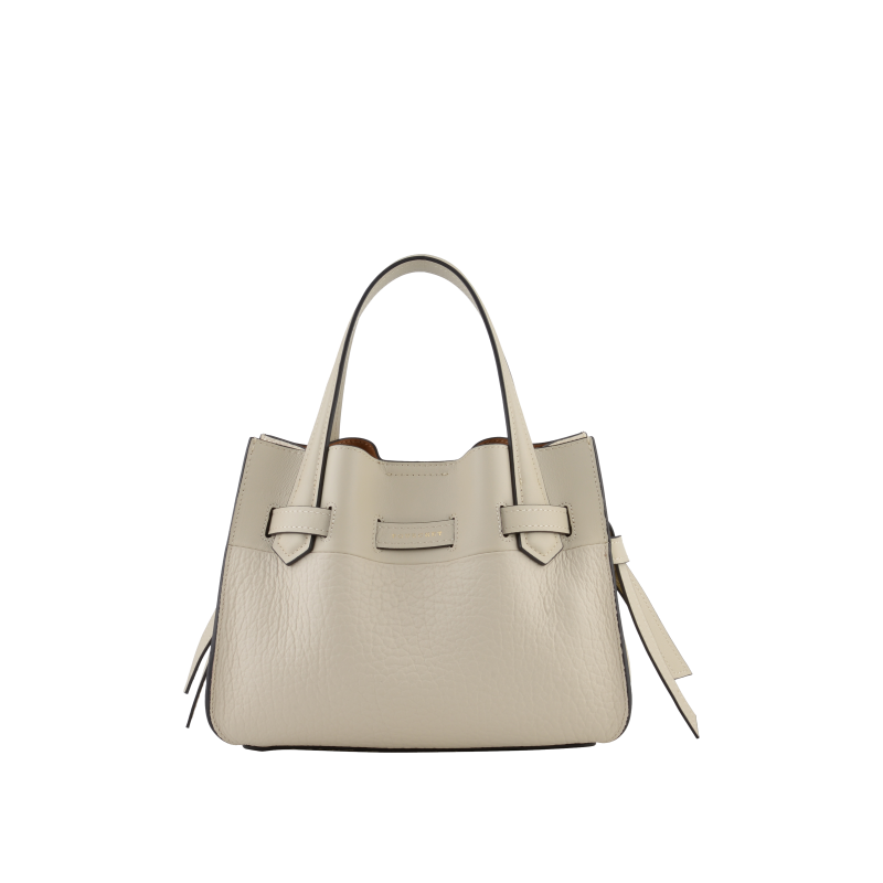 Handbag - cowhide leather Beige