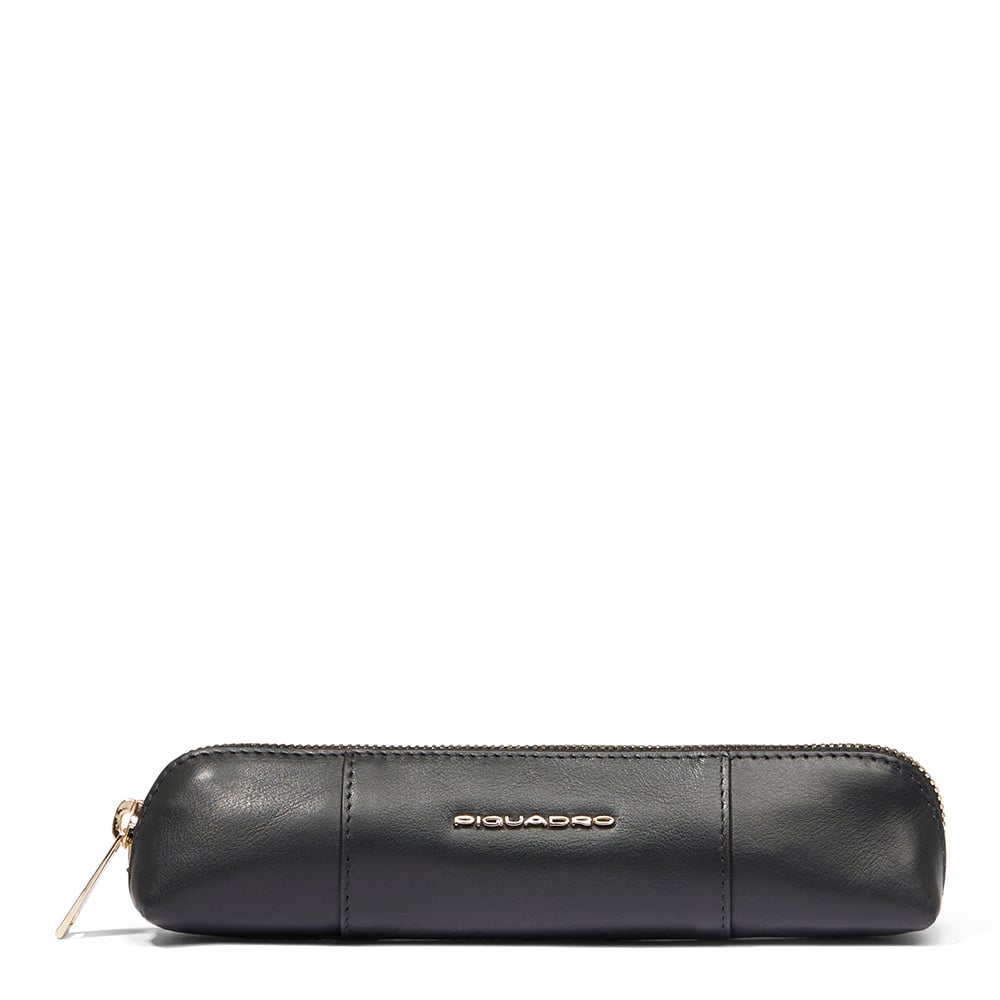 Leather pen case, small size PIQUADRO Black