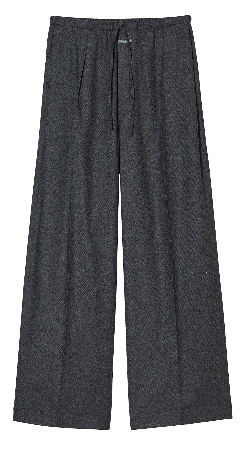 Wide plain pants with elasticated waistband CLOSED Grey
