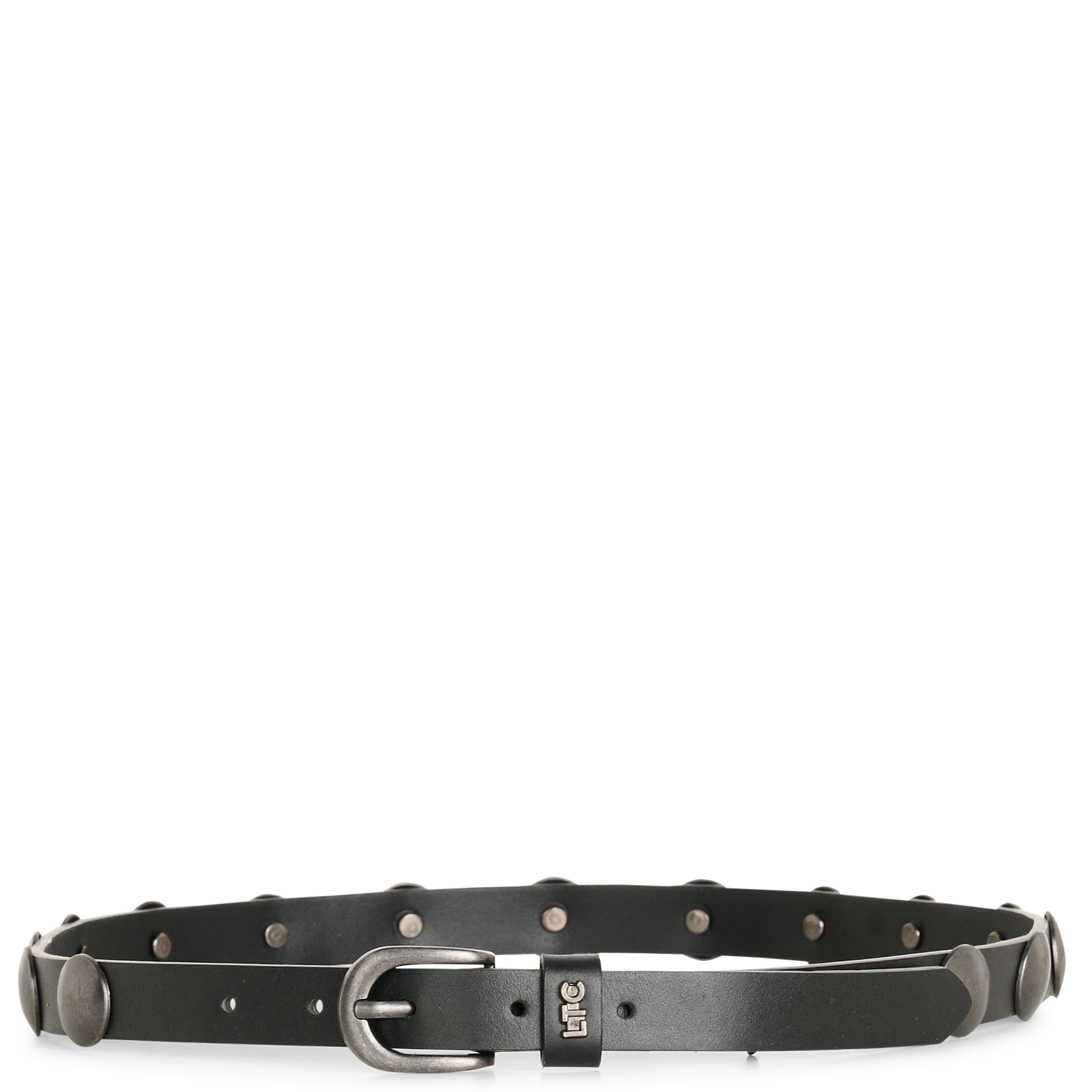 Studded leather belt LE TEMPS DES CERISES Black