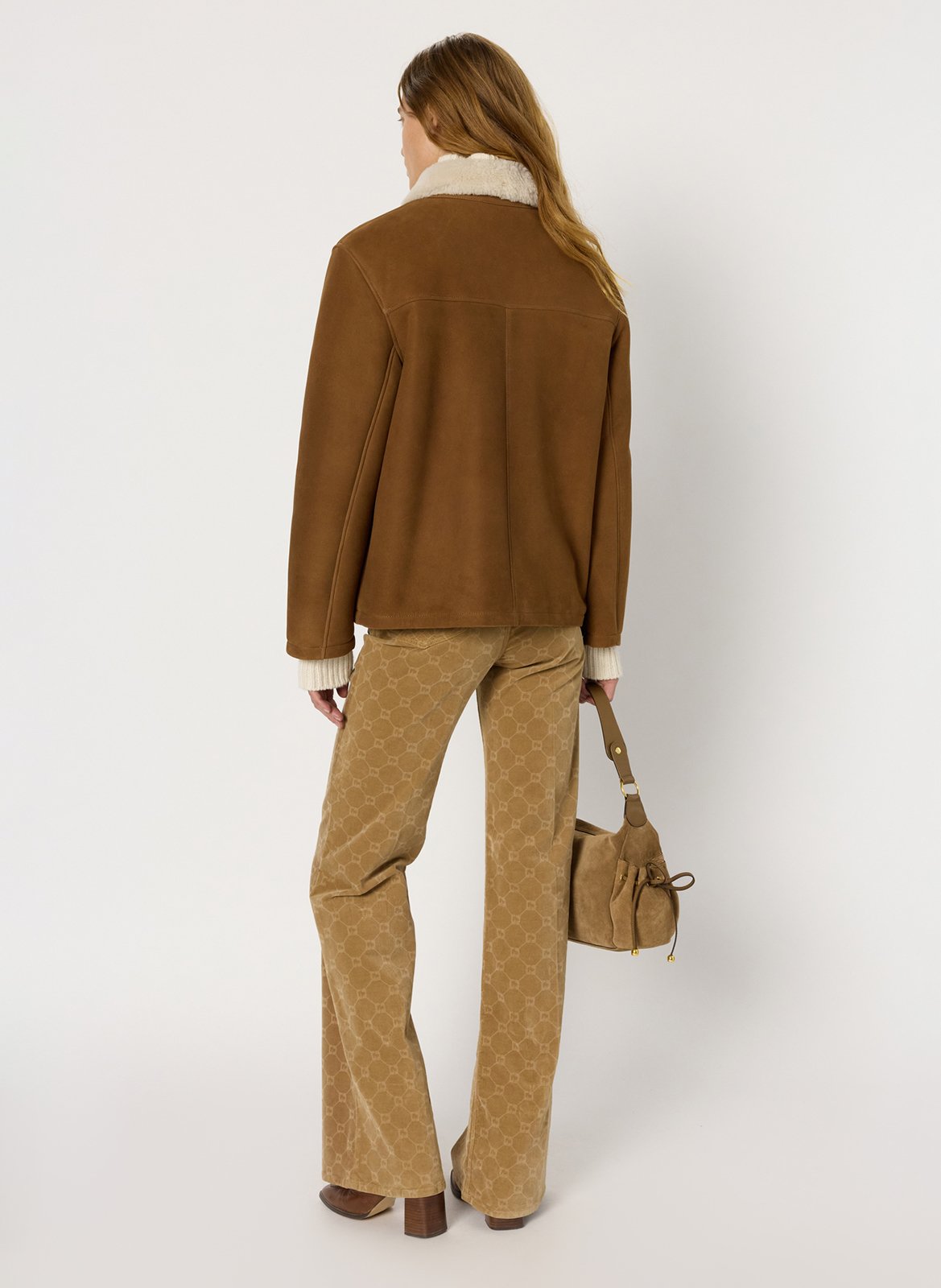 Klassieke leren lammy jas GERARD DAREL Bruin