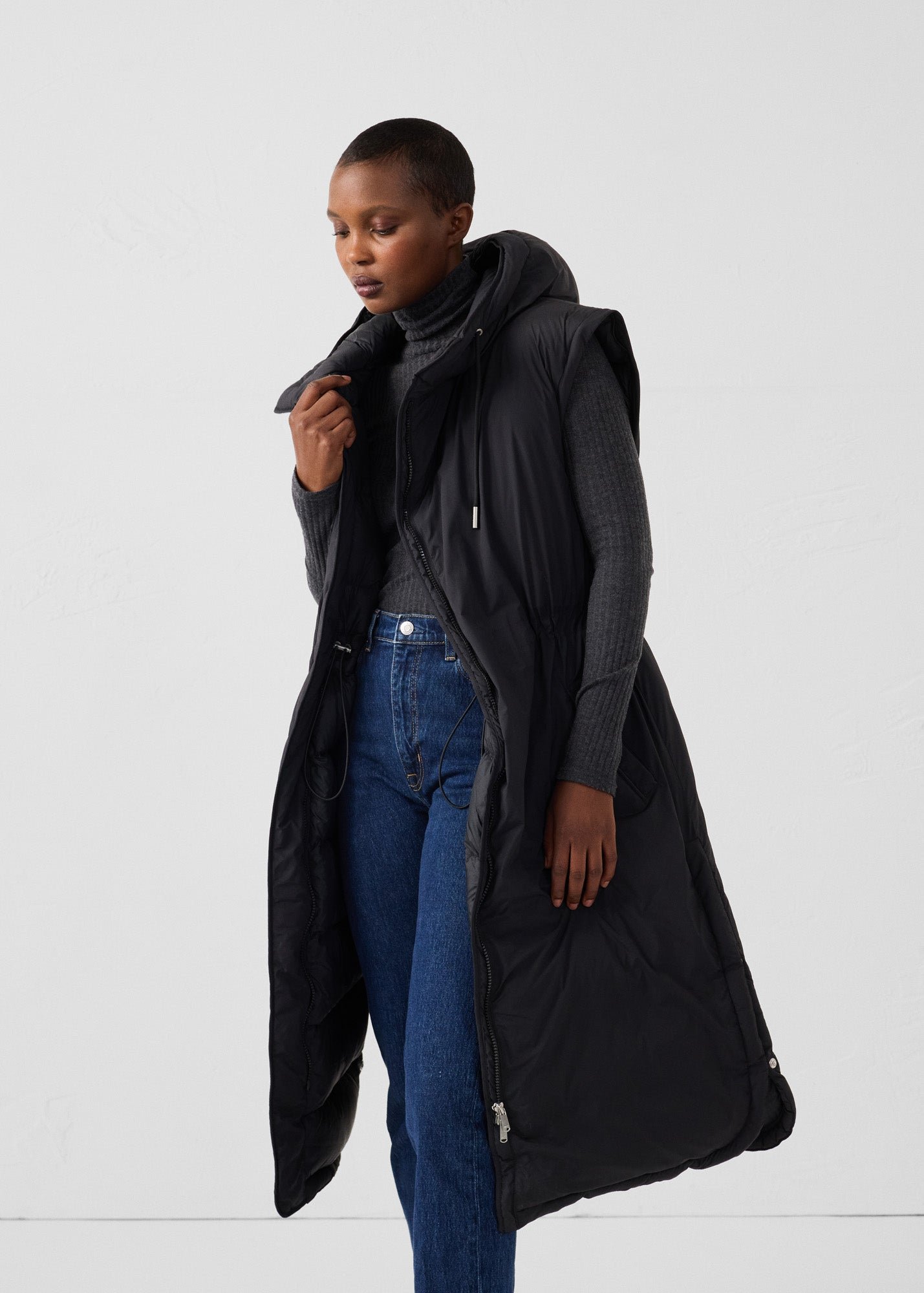 Long stretch padded coat for extreme cold - Brooke JOTT Black