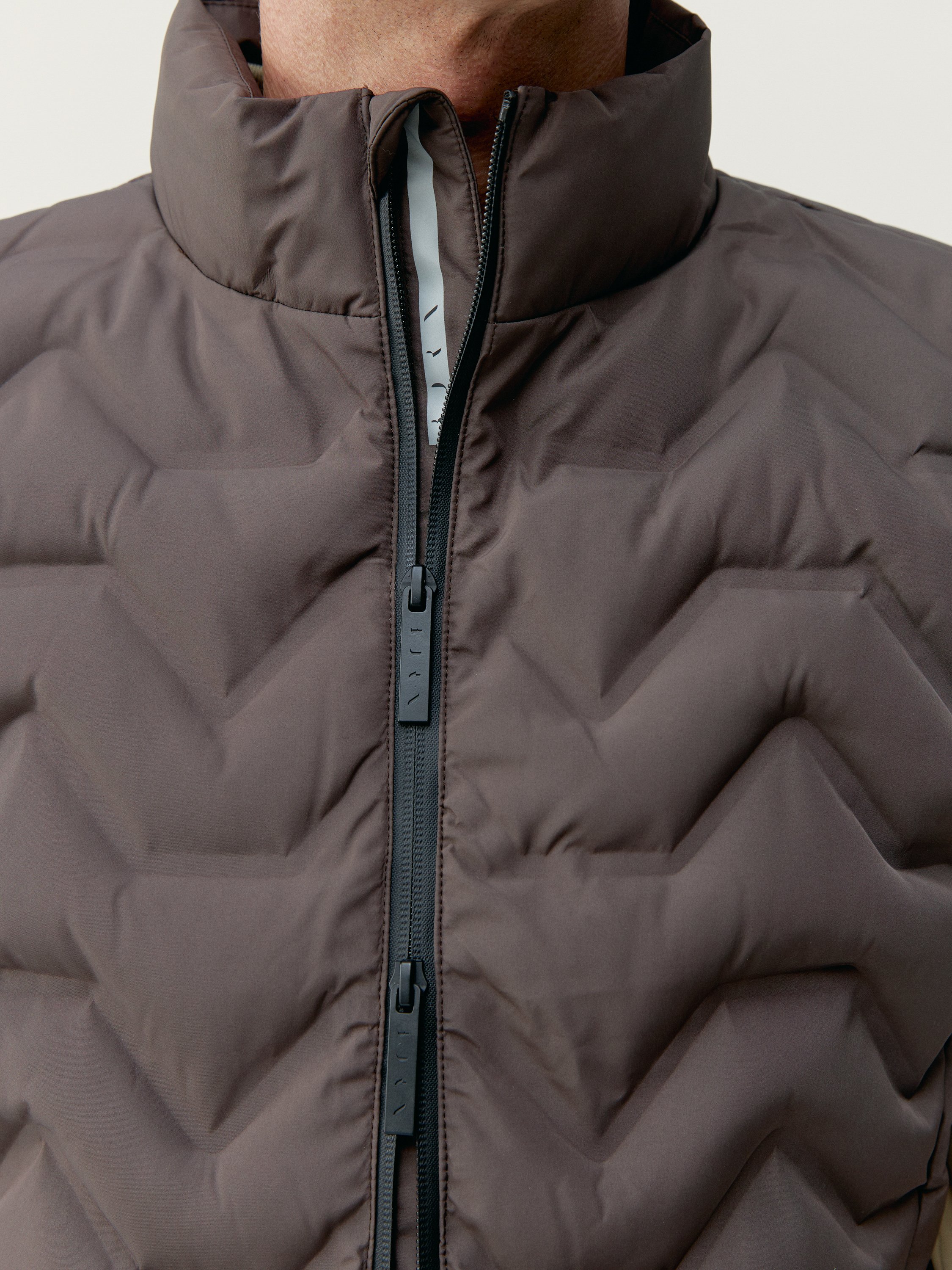 Zip-up performance athleisure sports jacket BORN LIVING YOGA Brown