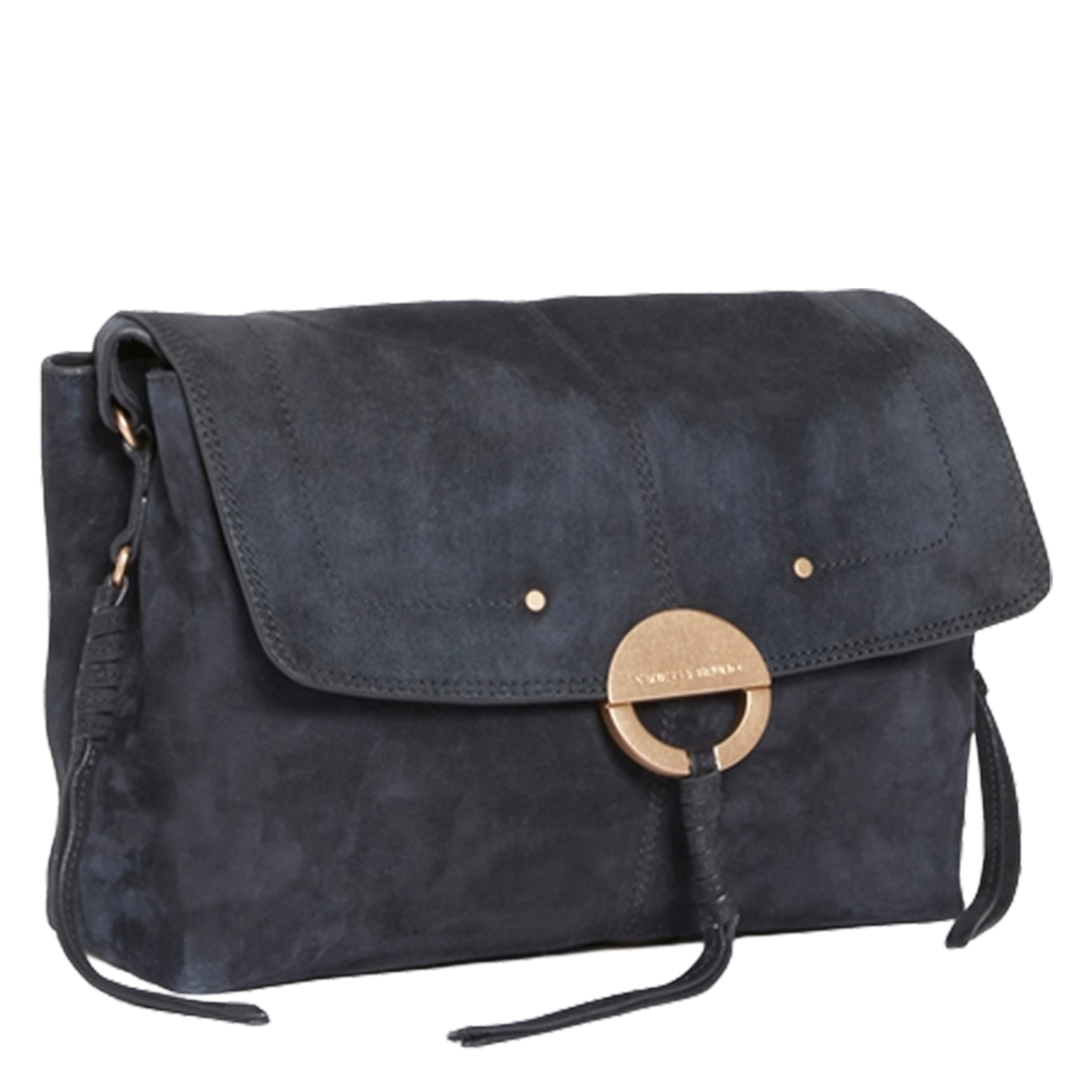 Suede shoulder bag VANESSA BRUNO Blue