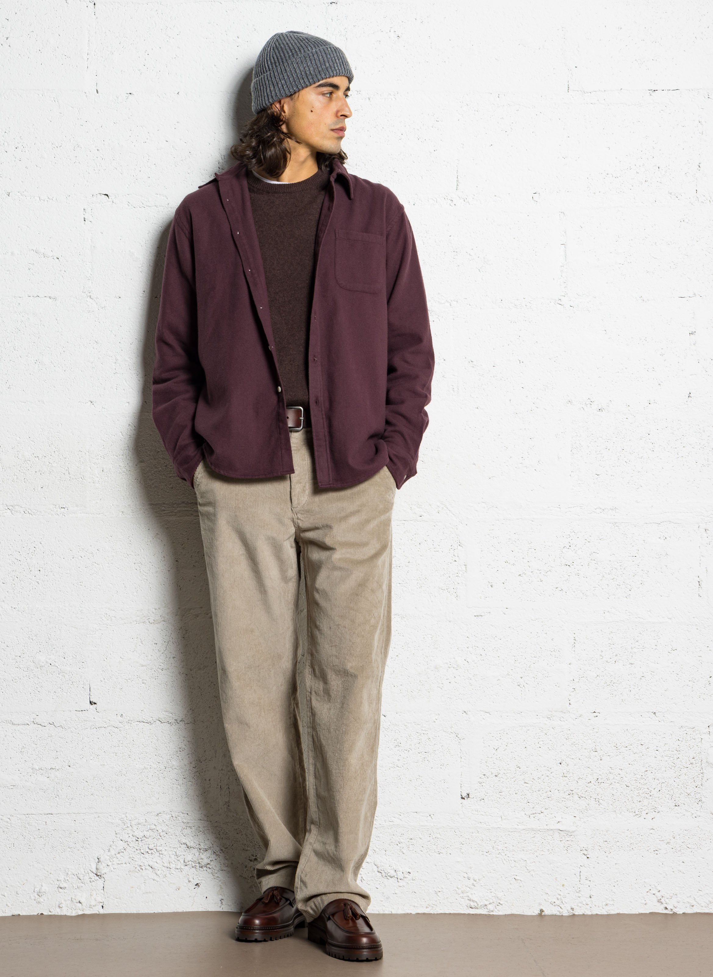 Chemise col classique en coton bio COLORFUL STANDARD Rouge