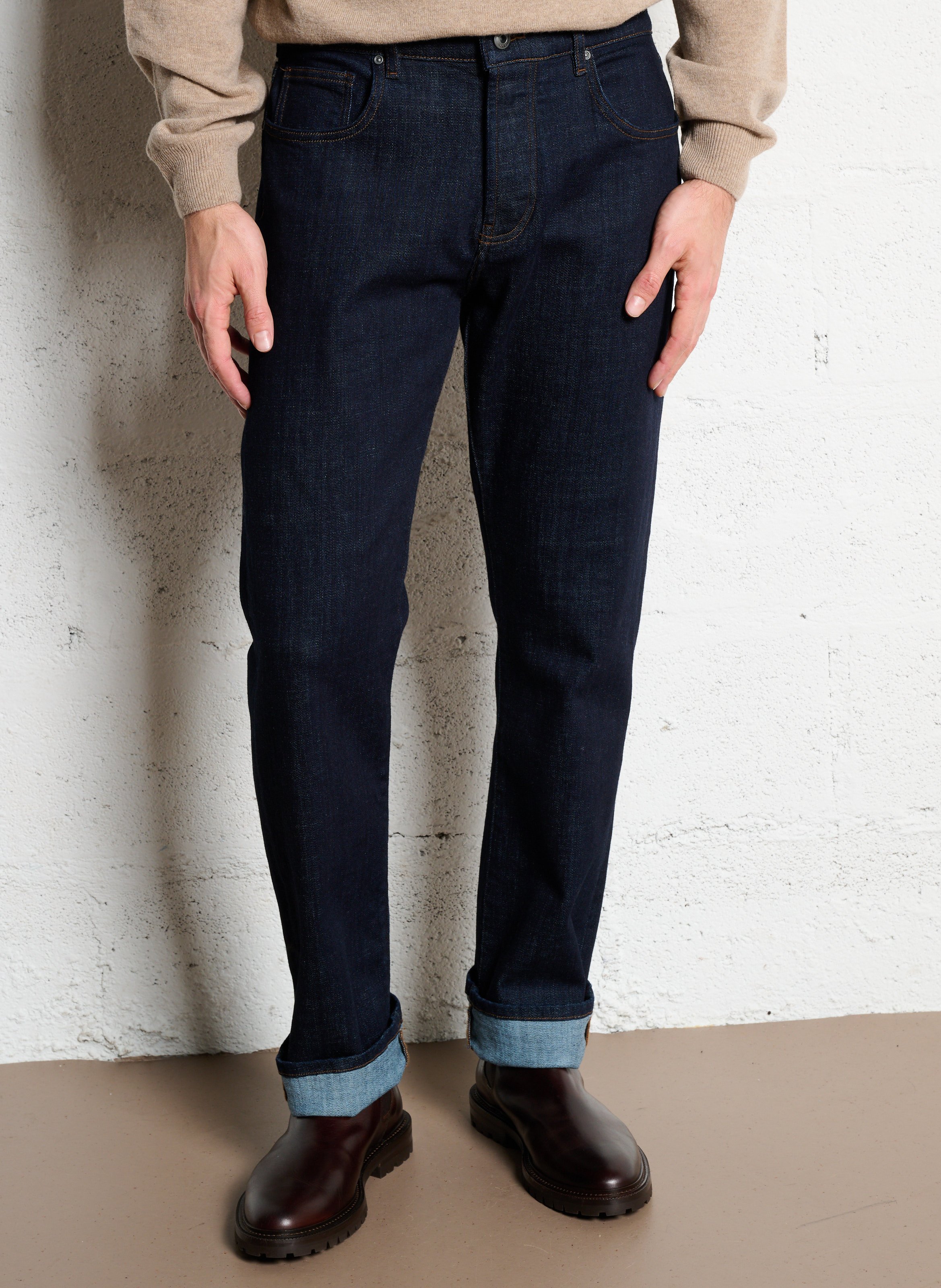 Cotton-blend straight jeans IKKS Blue