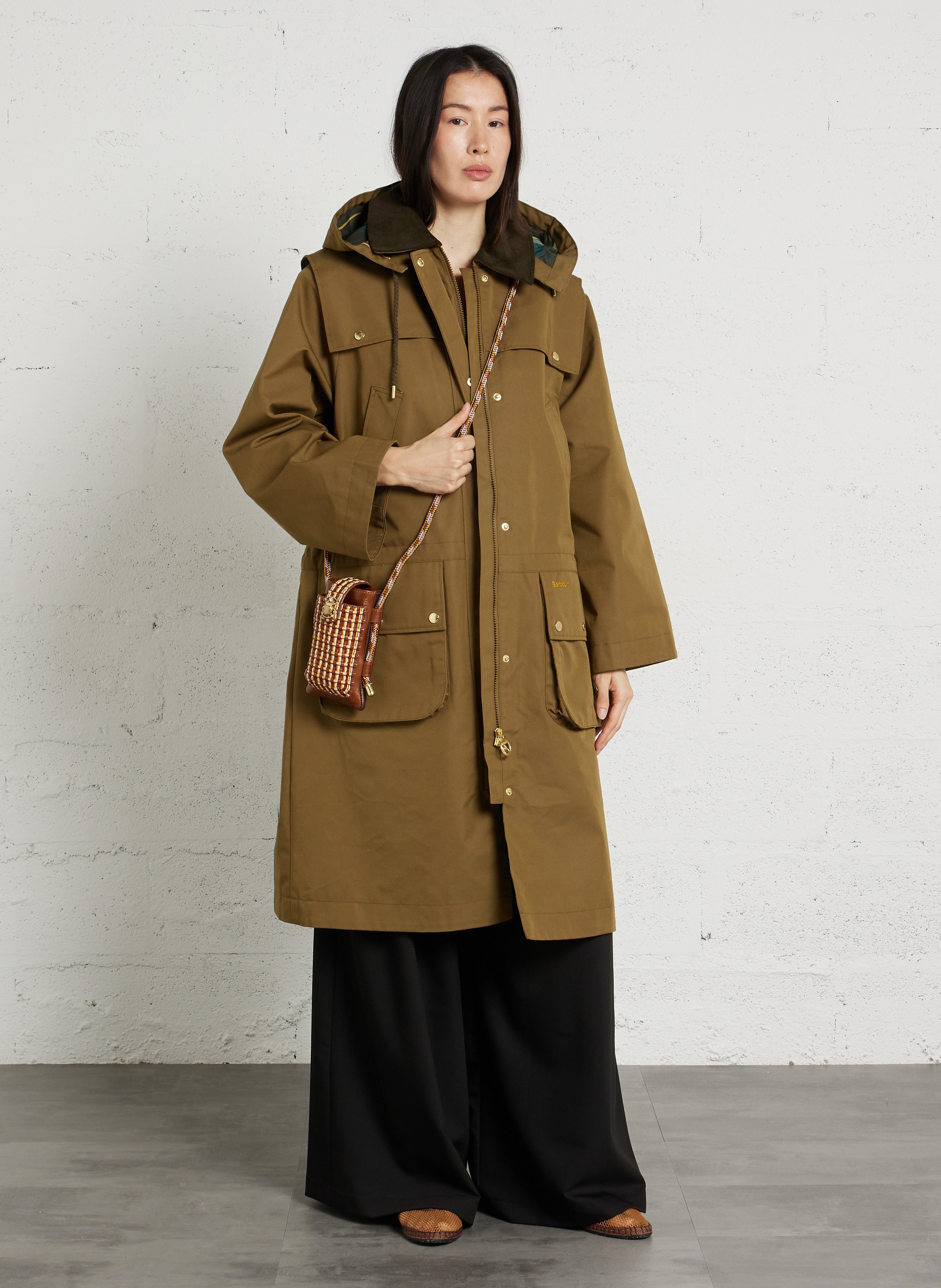 Braided leather case CLARIS VIROT Brown