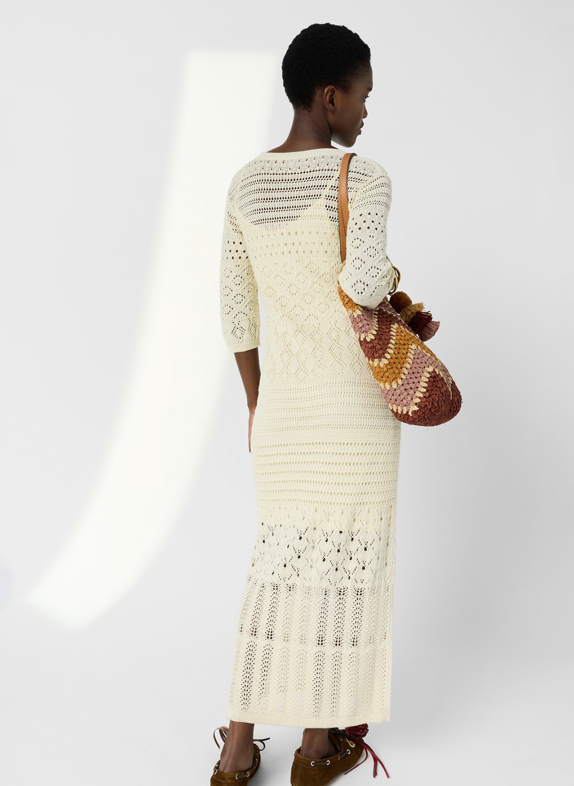 Langes Baumwollkleid mit Henley-Ausschnitt GERARD DAREL Beige