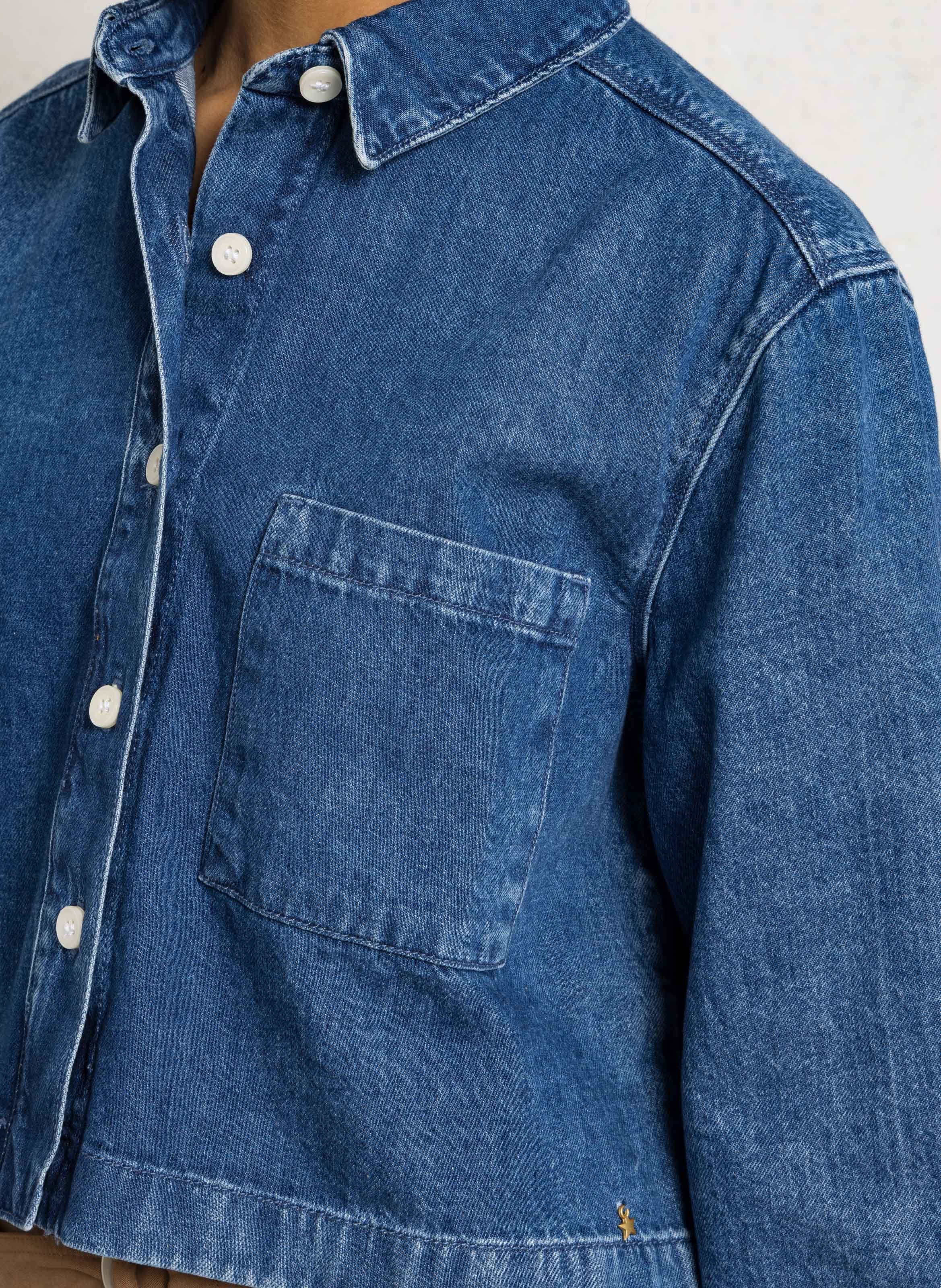 Classic denim shirt DES PETITS HAUTS Beige