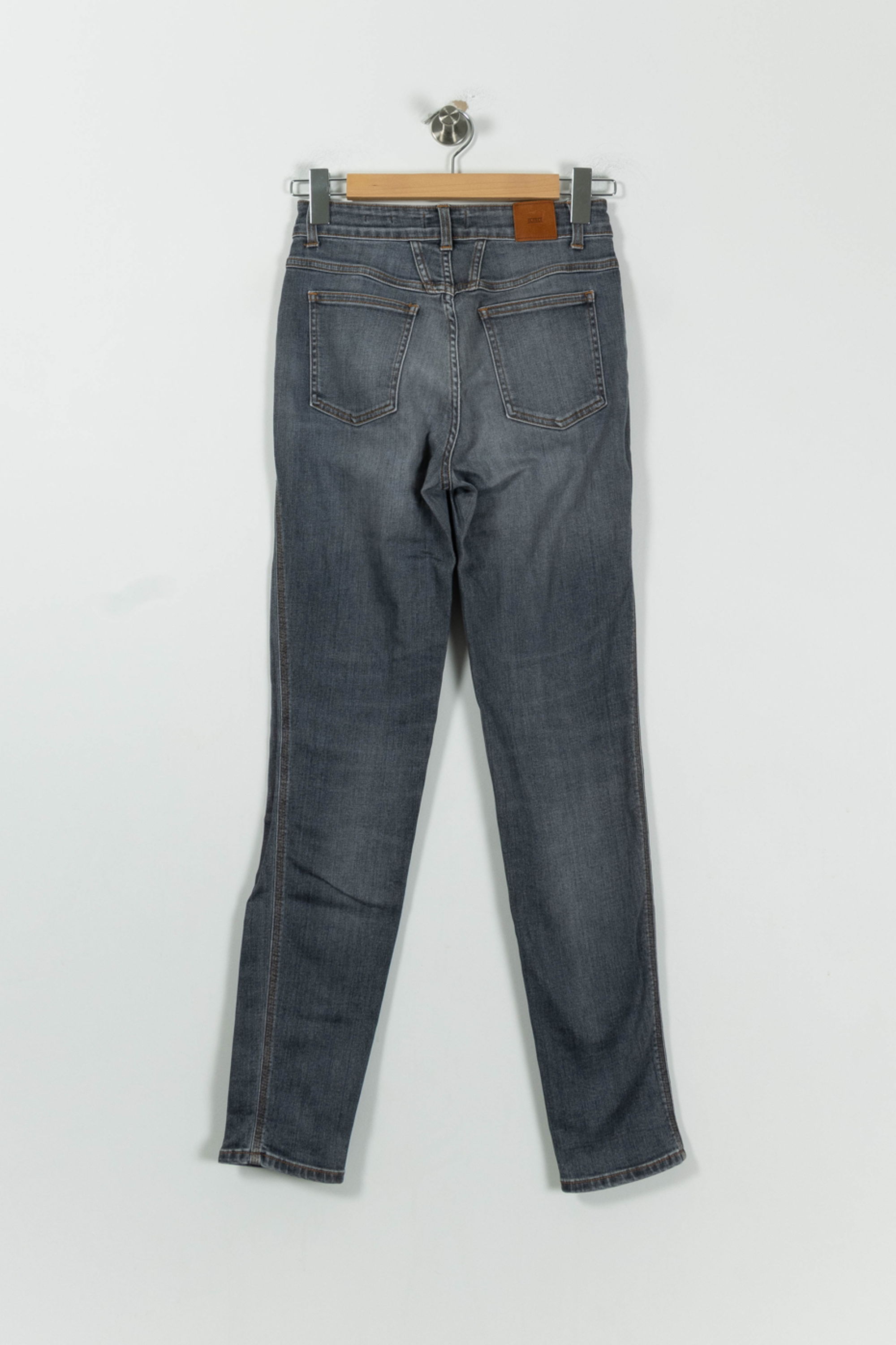 Cropped slim jeans with studs CLOSED - Seconde Main Grey