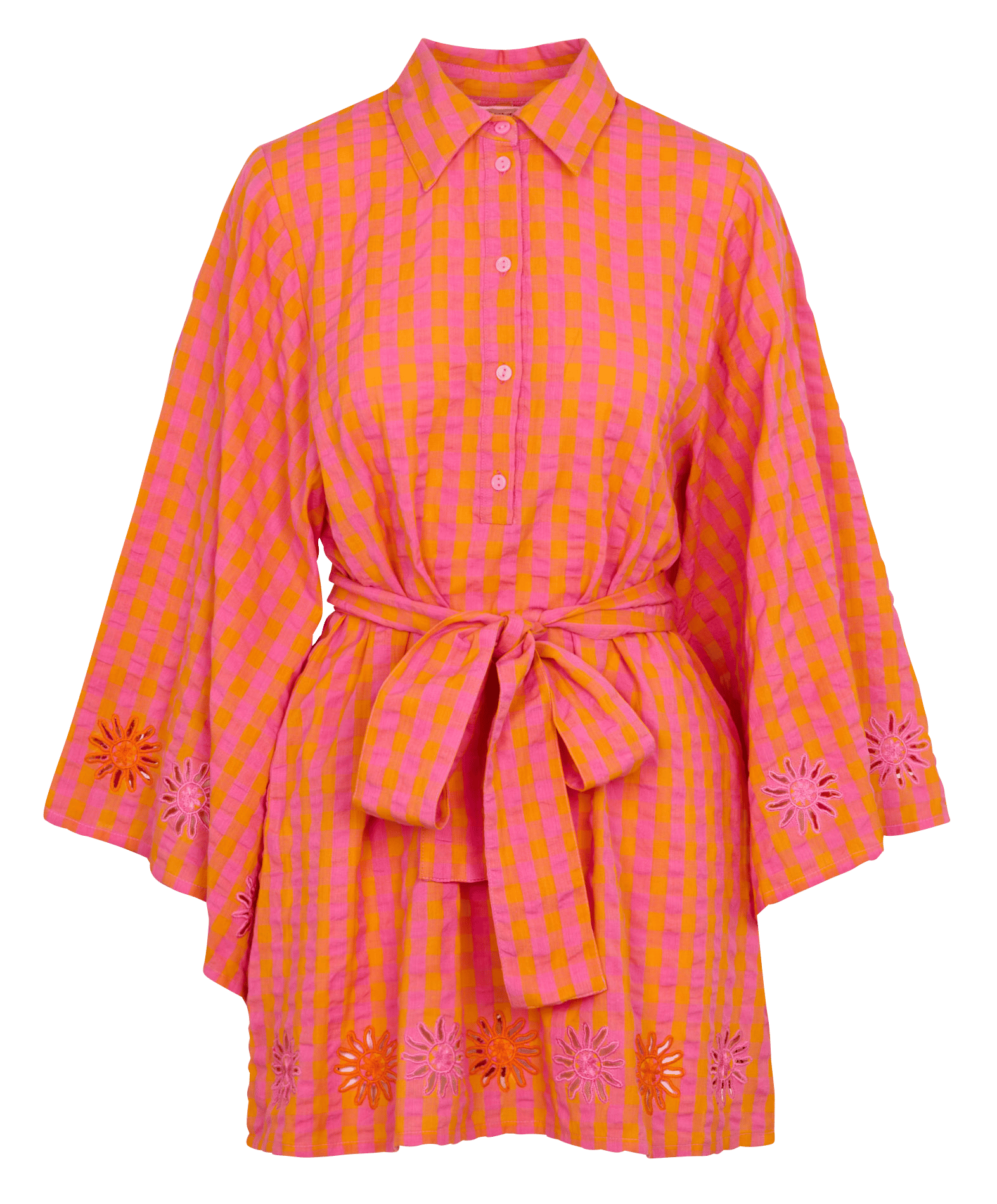 Vestido corto holgado de algodón SUNDRESS Multicolor