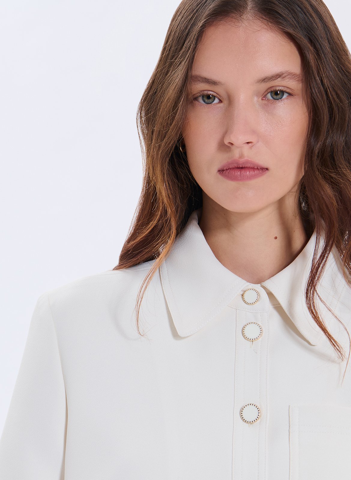 Kurzes weites Hemd ZAPA Weiss