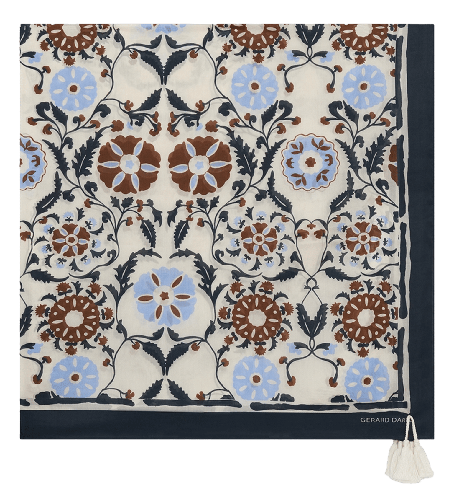 Foulard en soie imprimé GERARD DAREL Marron