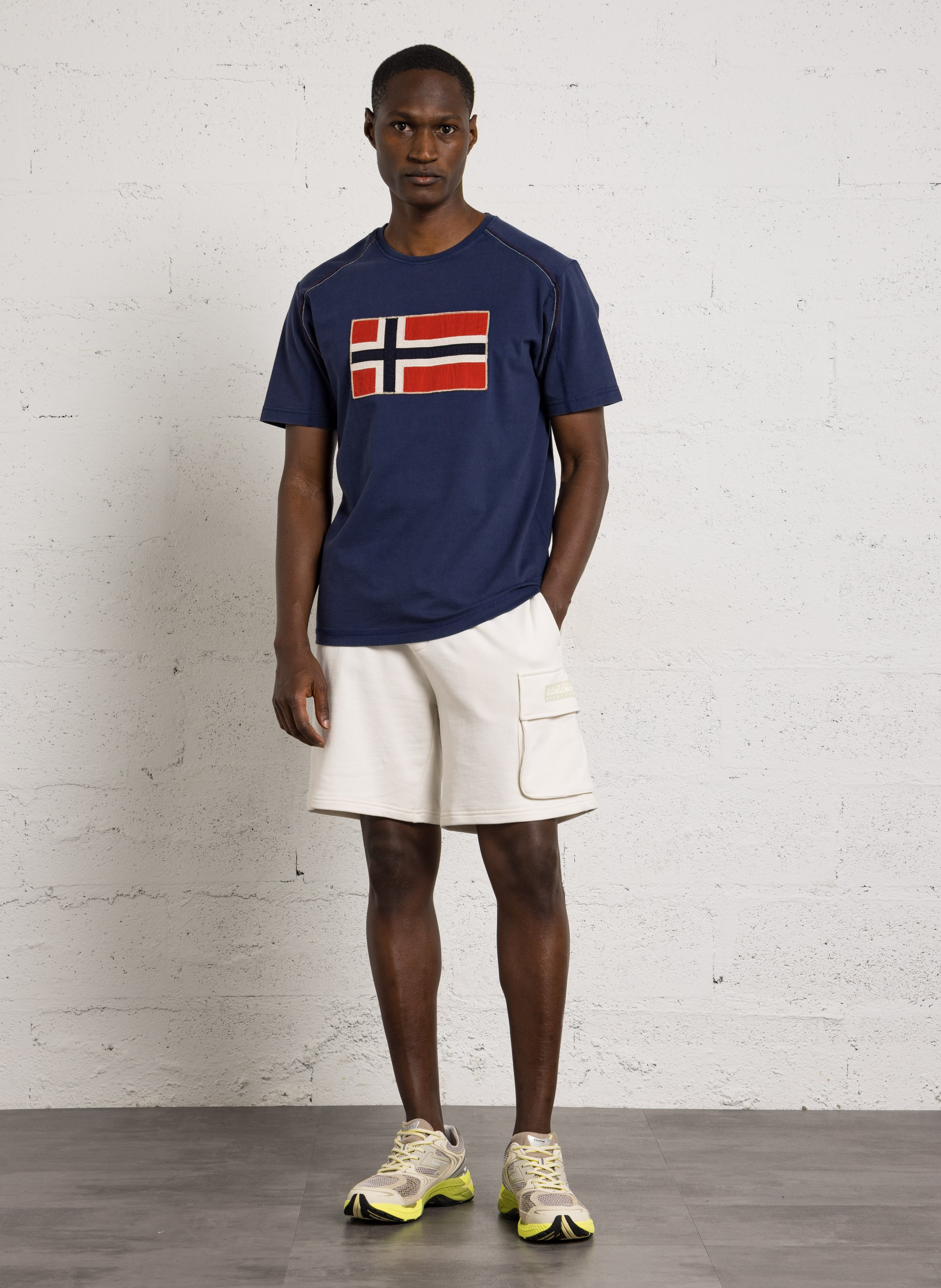 Gerade geschnittene Baumwollshorts NAPAPIJRI Weiss