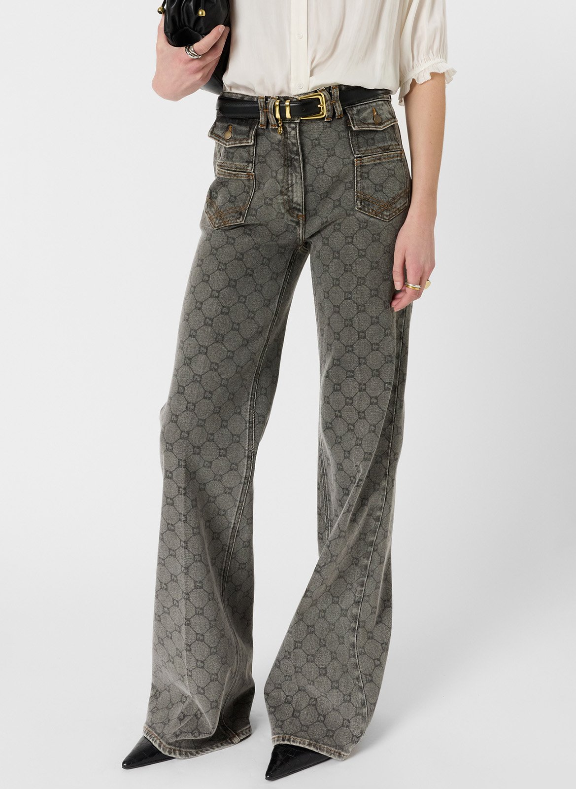 Straight cotton-blend pants GERARD DAREL Grey