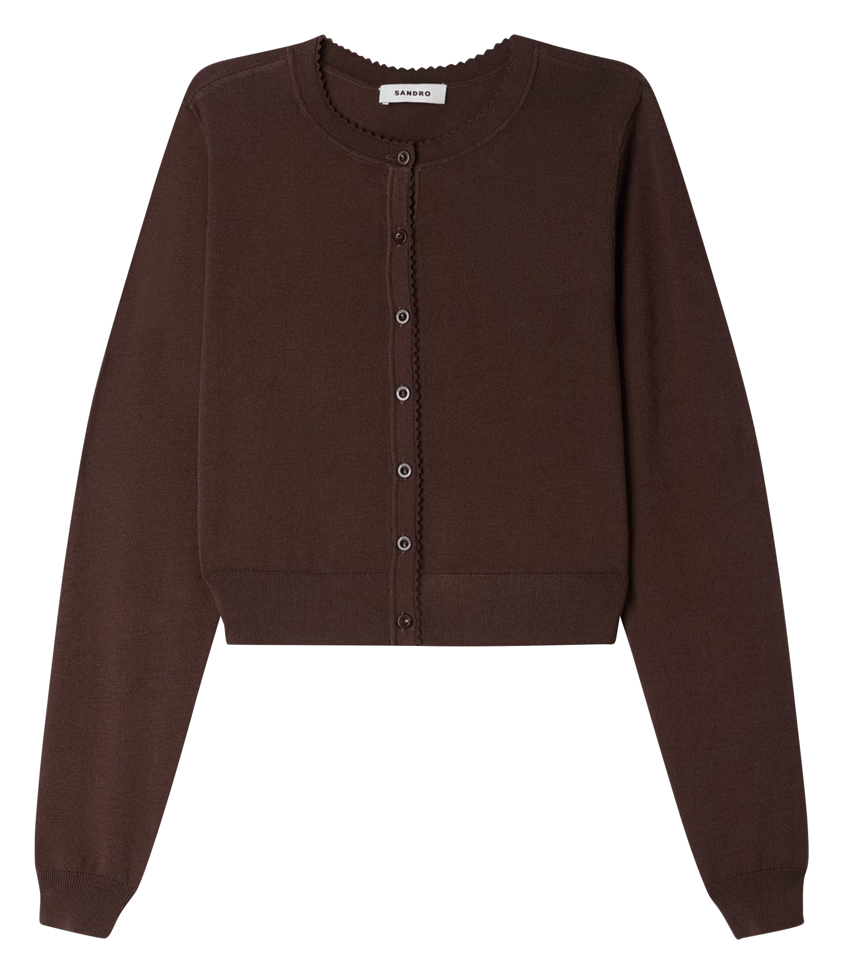 Aansluitend vest met ronde hals SANDRO Bruin