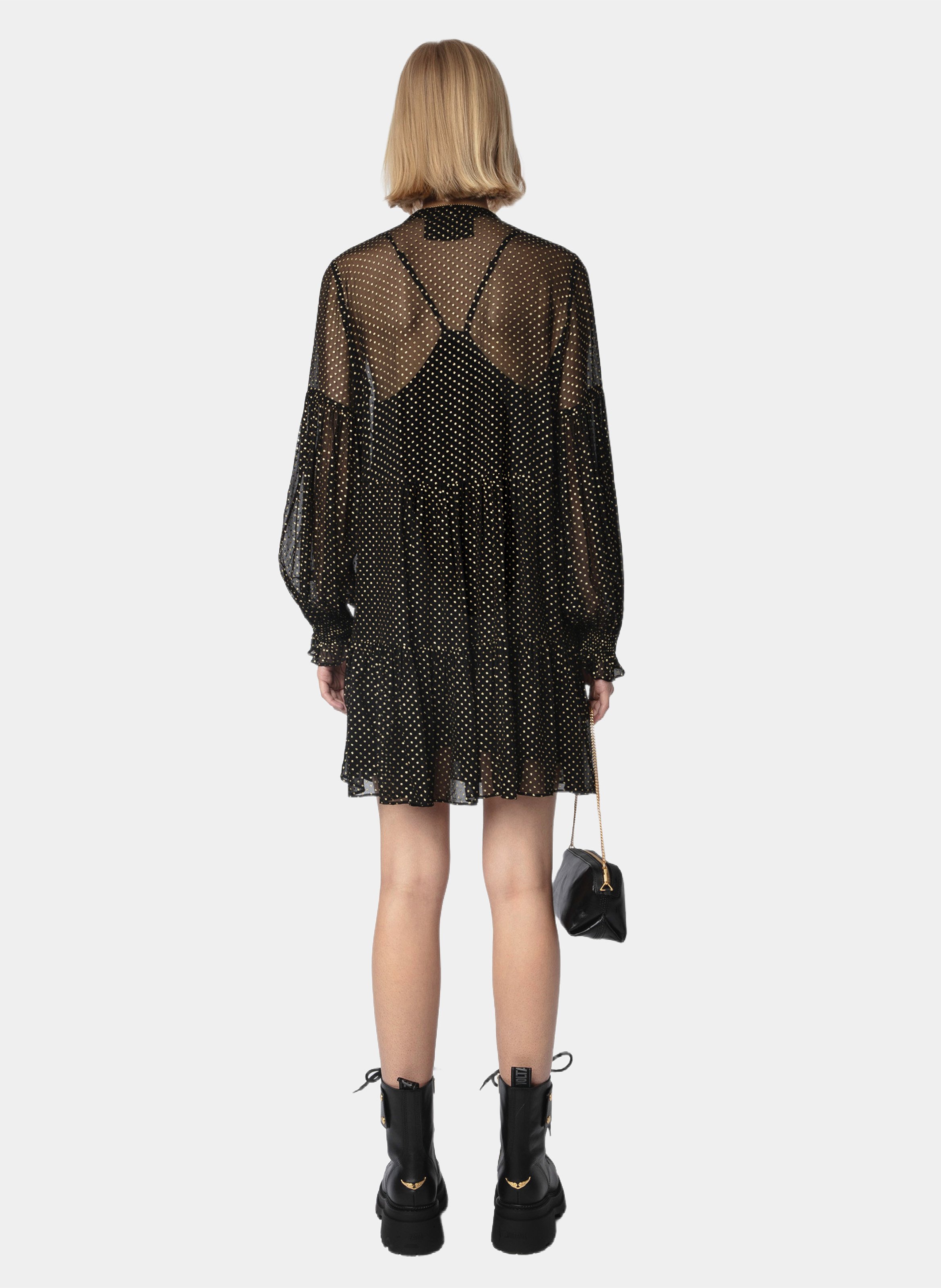 Kurzes transparentes Kleid ZADIG&VOLTAIRE Schwarz